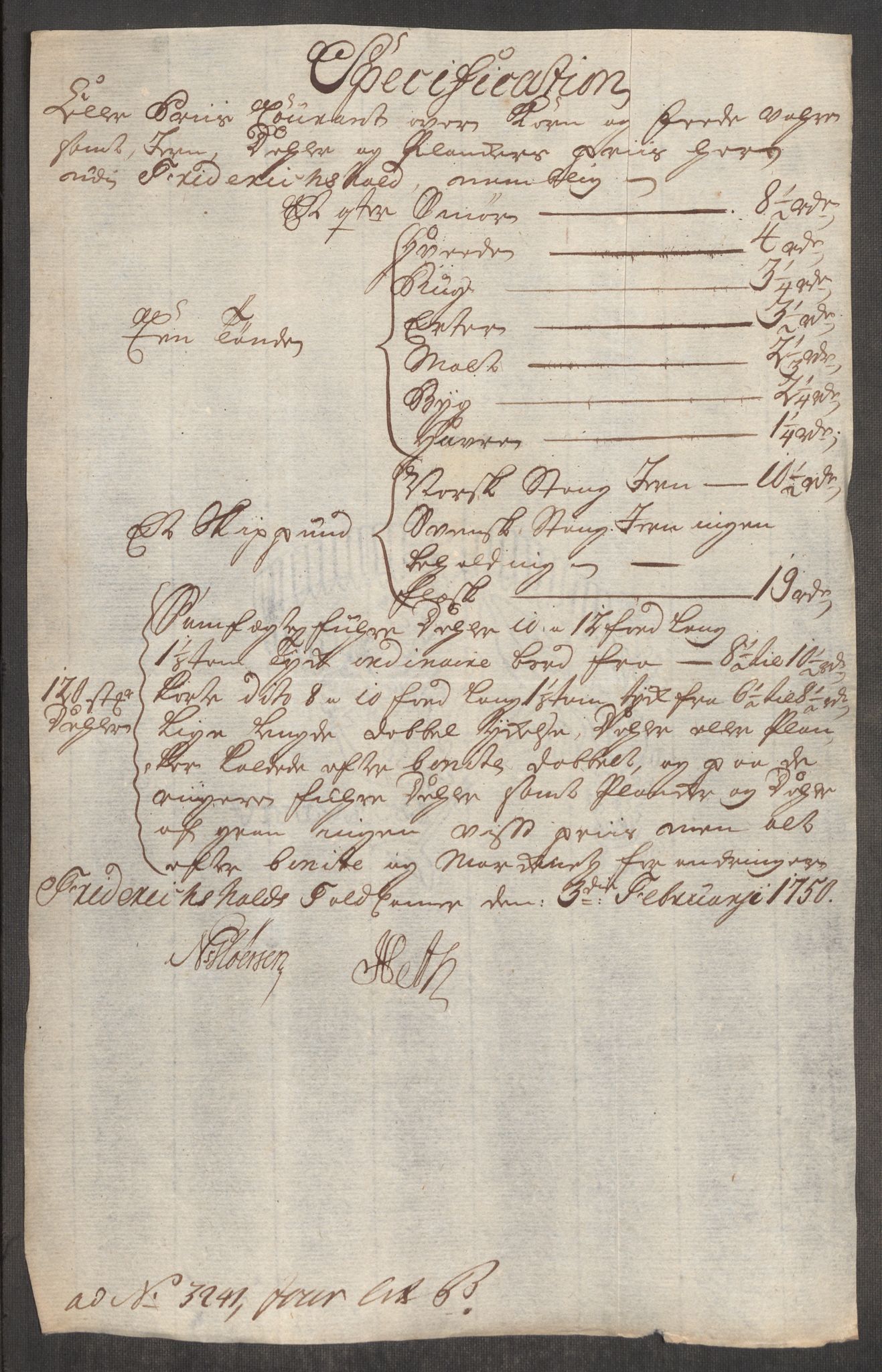 Rentekammeret inntil 1814, Realistisk ordnet avdeling, AV/RA-EA-4070/Oe/L0004: [Ø1]: Priskuranter, 1749-1752, s. 203