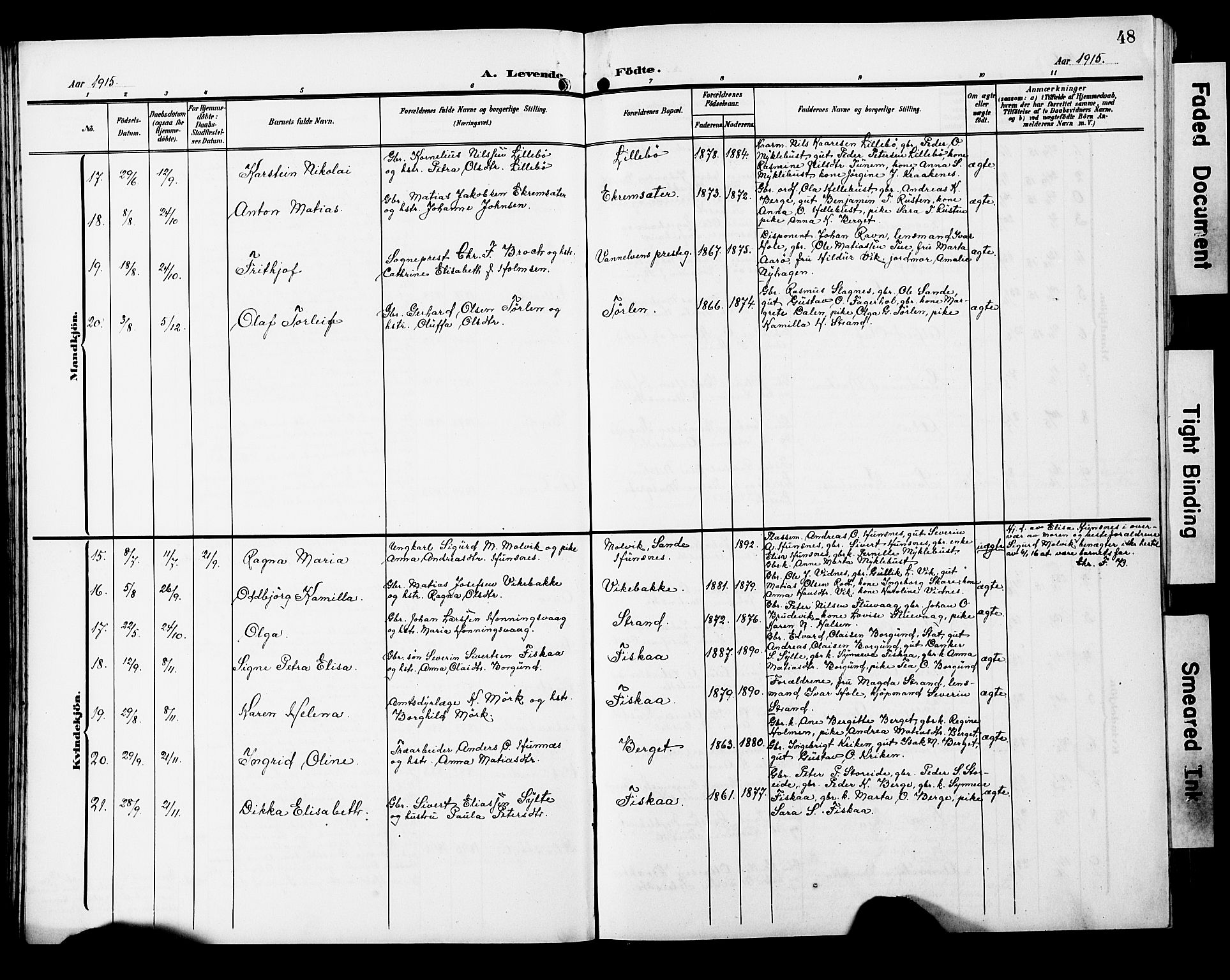 Ministerialprotokoller, klokkerbøker og fødselsregistre - Møre og Romsdal, AV/SAT-A-1454/501/L0018: Klokkerbok nr. 501C04, 1902-1930, s. 48