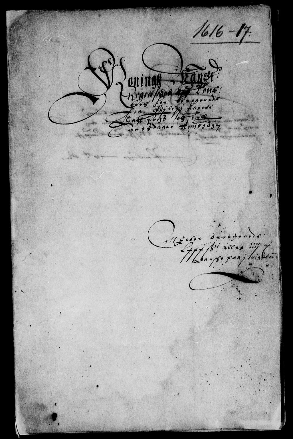 Rentekammeret inntil 1814, Reviderte regnskaper, Lensregnskaper, RA/EA-5023/R/Rb/Rbo/L0003: Tønsberg len, 1614-1617