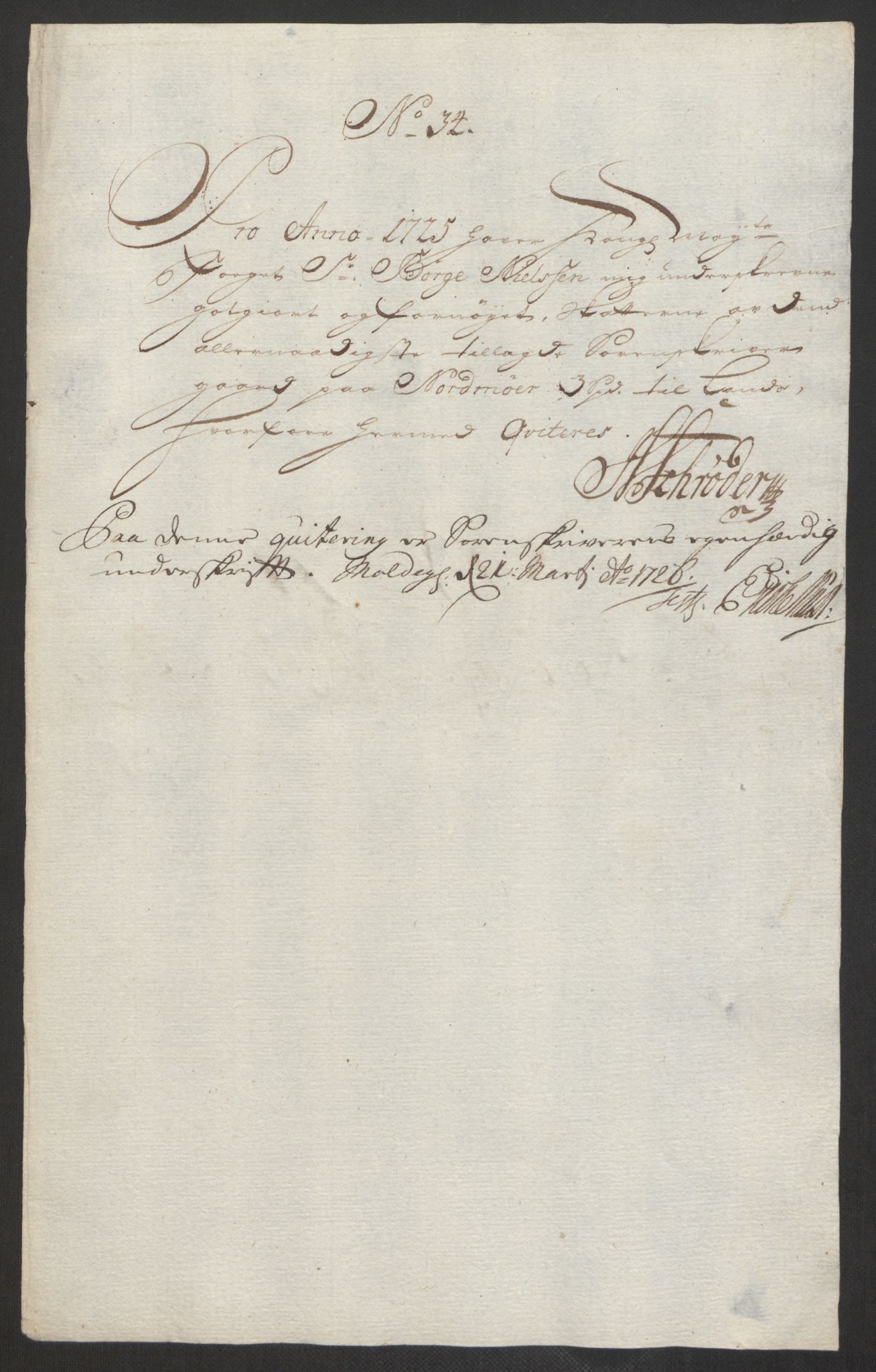 Rentekammeret inntil 1814, Reviderte regnskaper, Fogderegnskap, AV/RA-EA-4092/R56/L3758: Fogderegnskap Nordmøre, 1725, s. 249