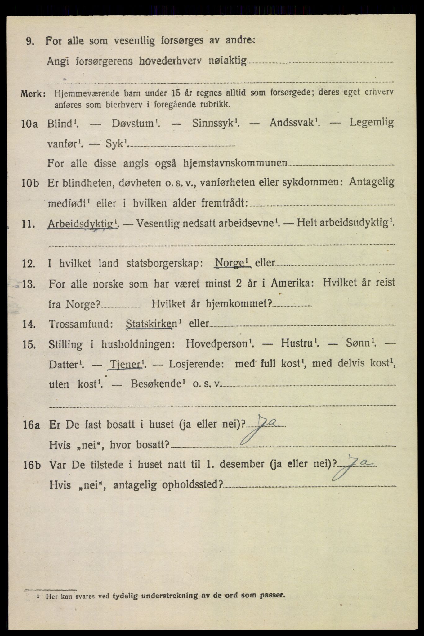 SAH, Folketelling 1920 for 0518 Nord-Fron herred, 1920, s. 3025