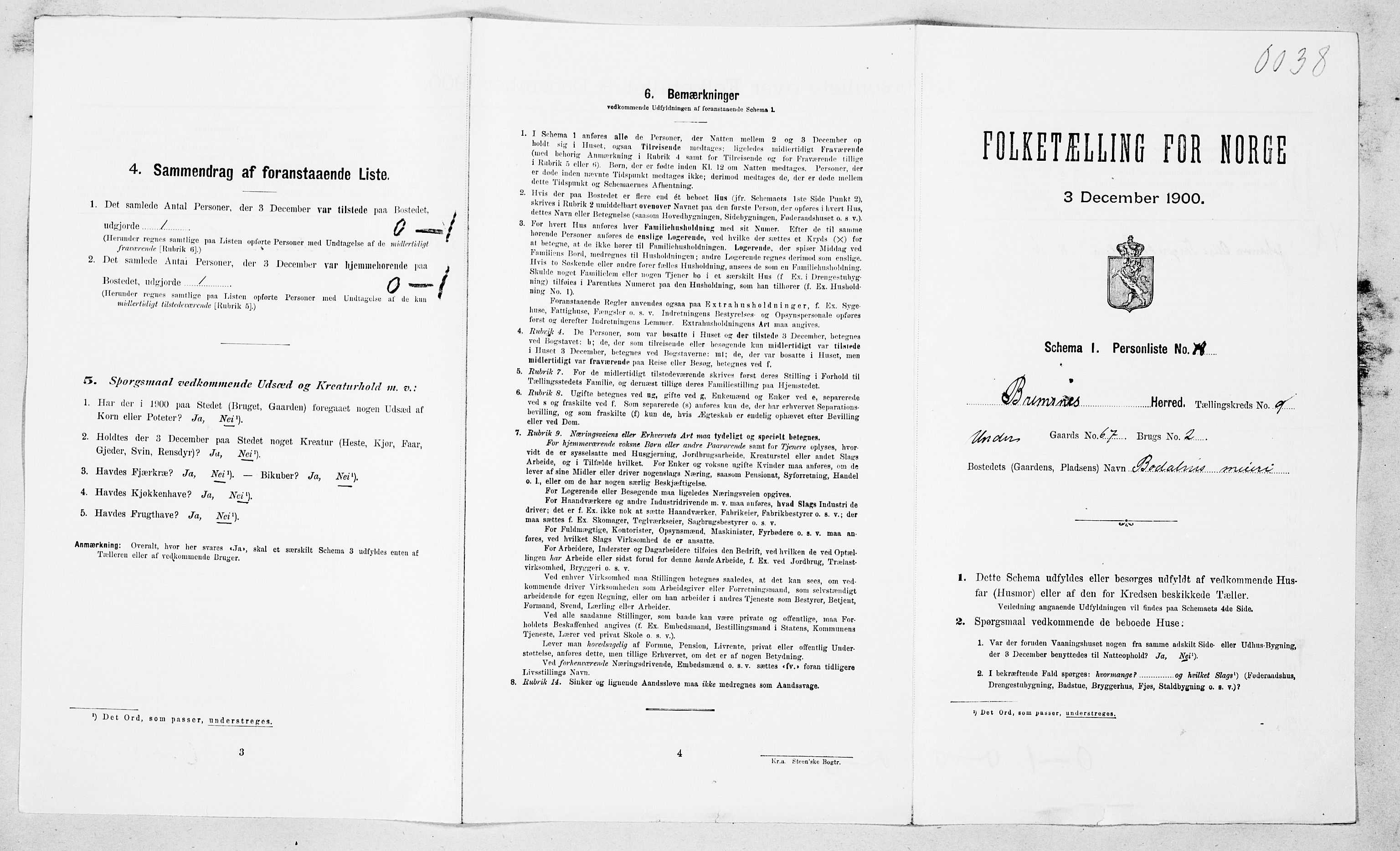 SAT, Folketelling 1900 for 1554 Bremsnes herred, 1900, s. 984