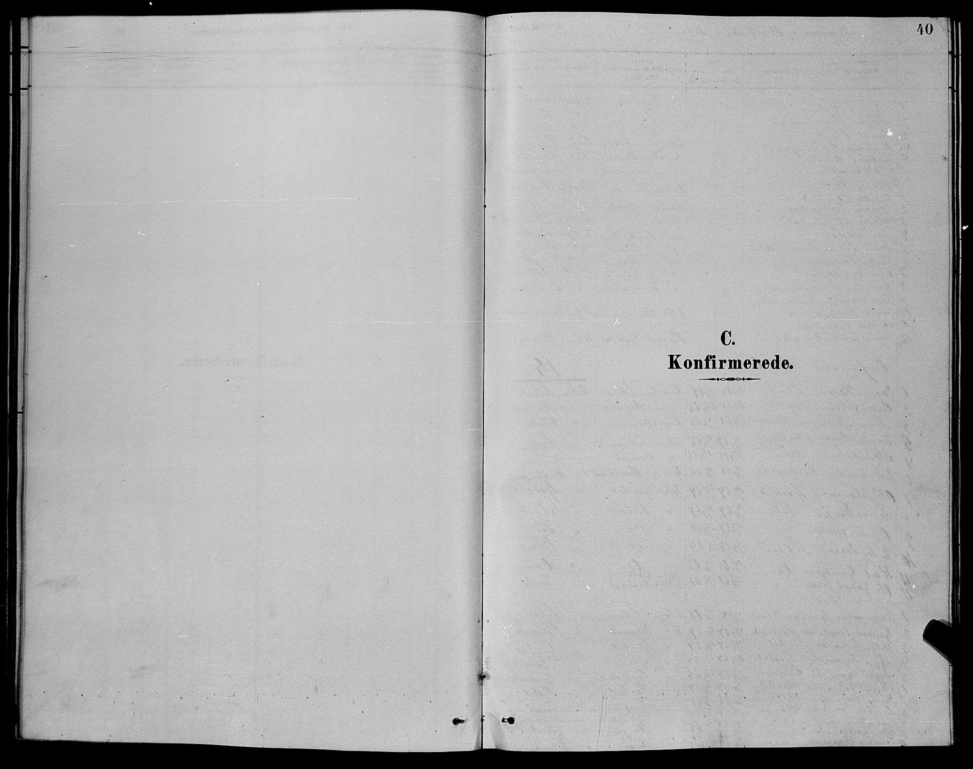 Sirdal sokneprestkontor, AV/SAK-1111-0036/F/Fb/Fbb/L0003: Klokkerbok nr. B 3, 1878-1894, s. 40