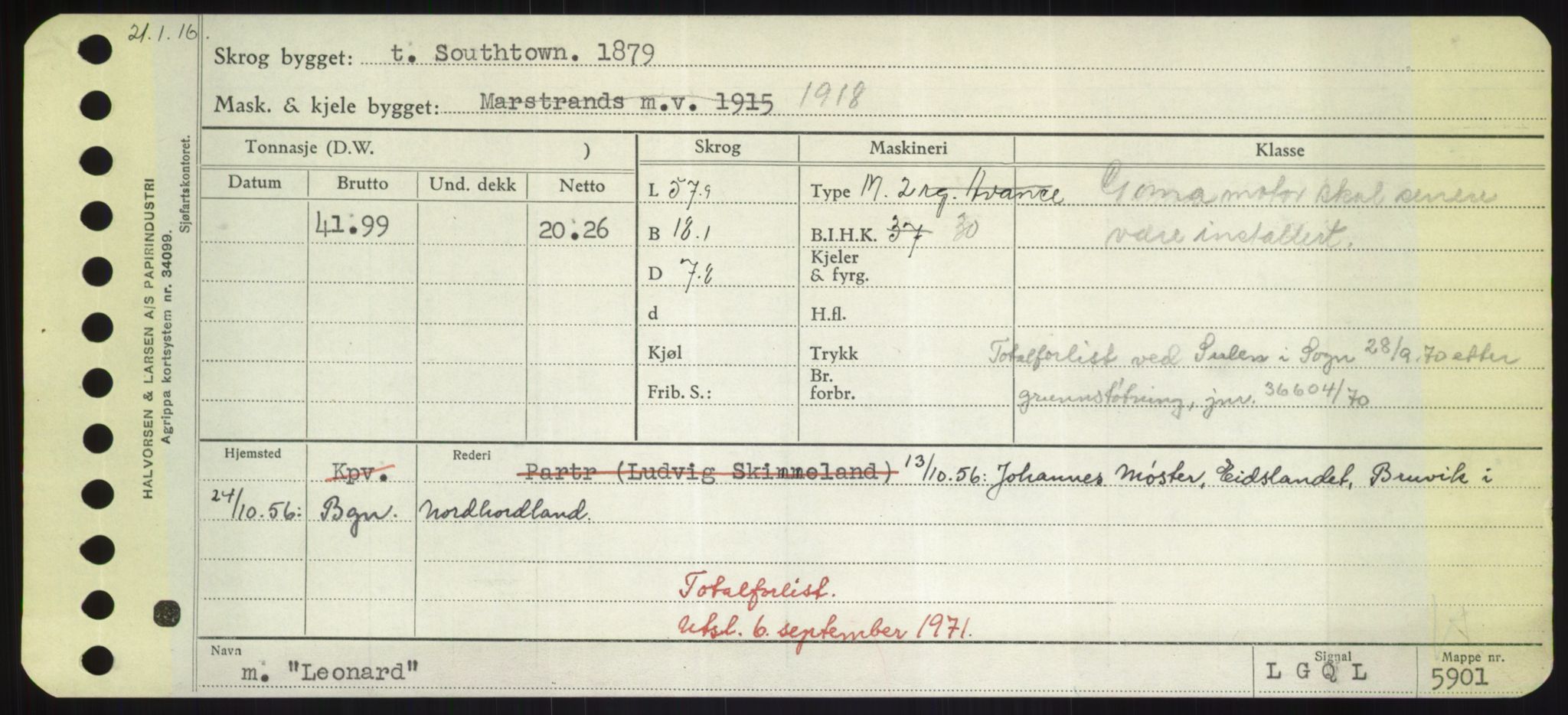 Sjøfartsdirektoratet med forløpere, Skipsmålingen, RA/S-1627/H/Hd/L0022: Fartøy, L-Lia, s. 371