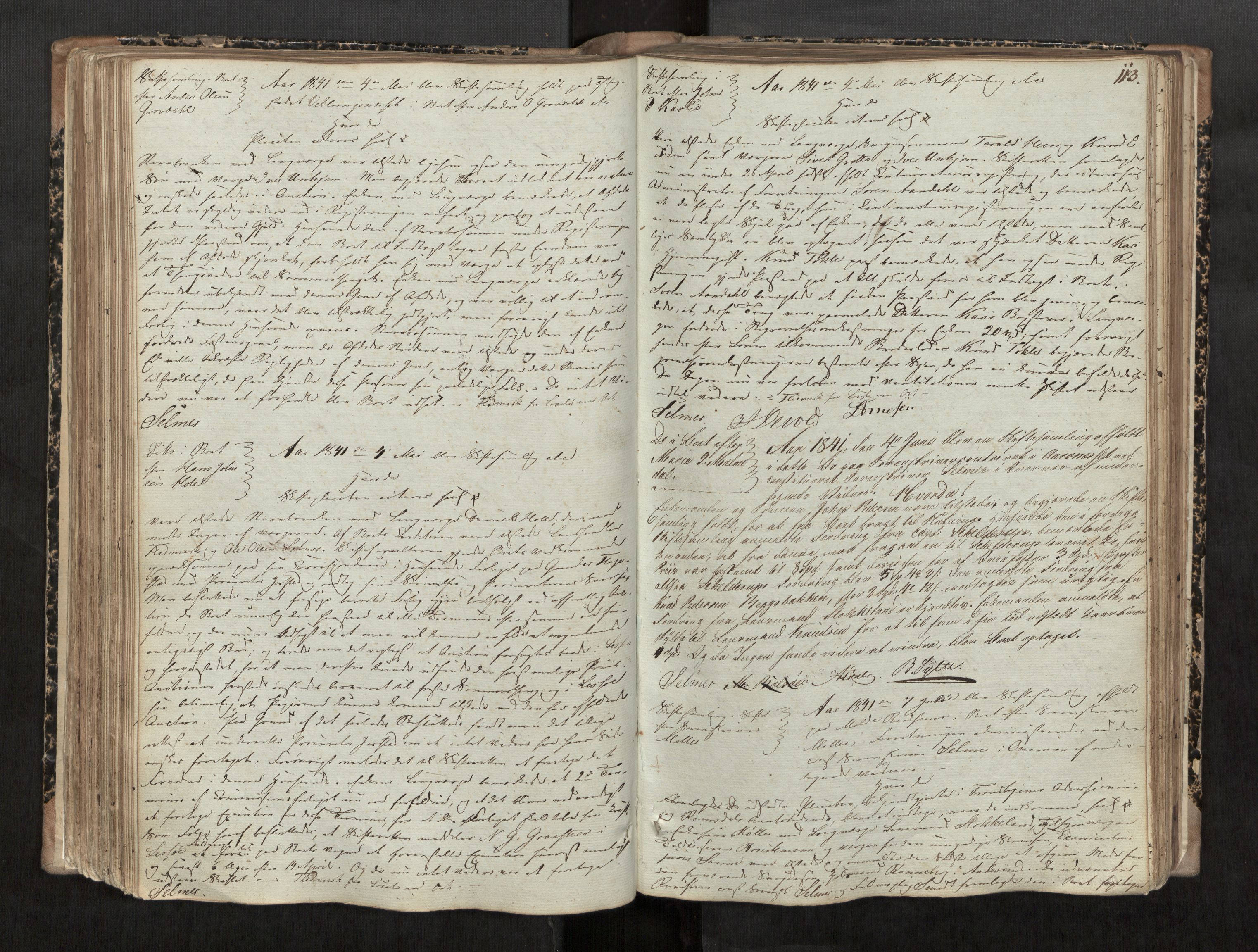 Romsdal sorenskriveri, AV/SAT-A-4149/1/3/3B/L0003: Skiftebehandlingsprotokoll, 1838-1846, s. 113