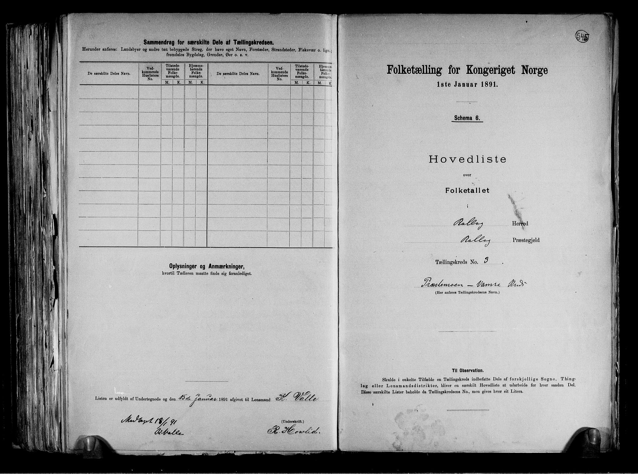 RA, Folketelling 1891 for 0632 Rollag herred, 1891, s. 9