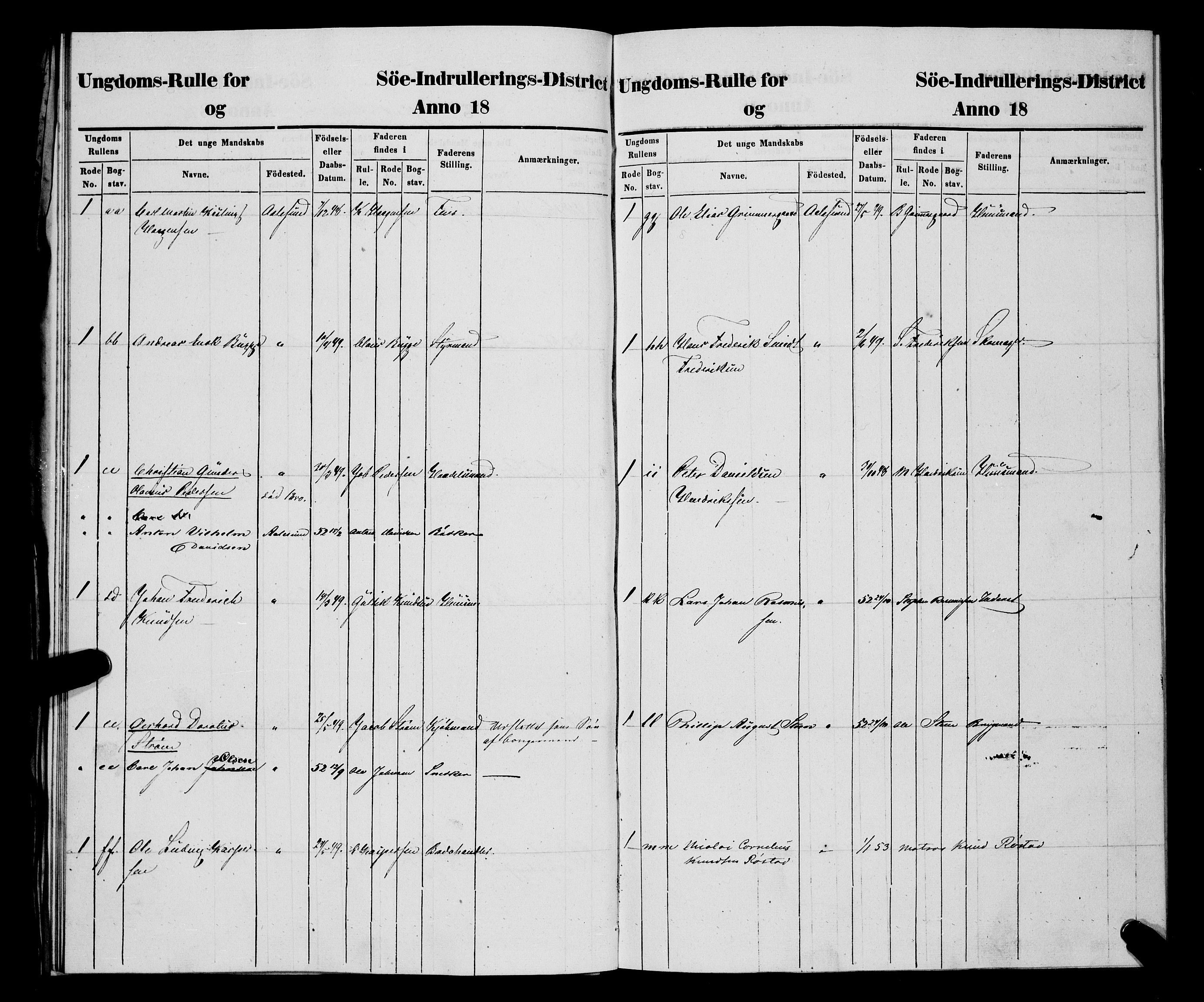 Sjøinnrulleringen - Trondhjemske distrikt, AV/SAT-A-5121/01/L0307: Hovedrulle, ungdomsrulle og ekstrarulle for Ålesund by, 1831-1846