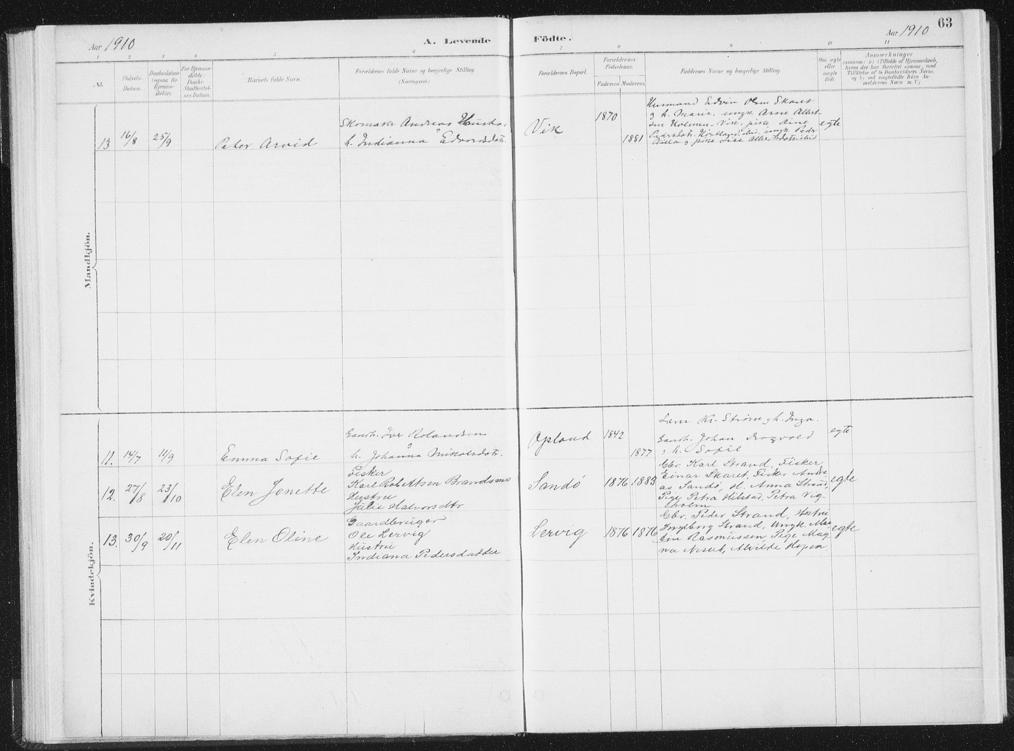 Ministerialprotokoller, klokkerbøker og fødselsregistre - Nord-Trøndelag, SAT/A-1458/771/L0597: Ministerialbok nr. 771A04, 1885-1910, s. 63