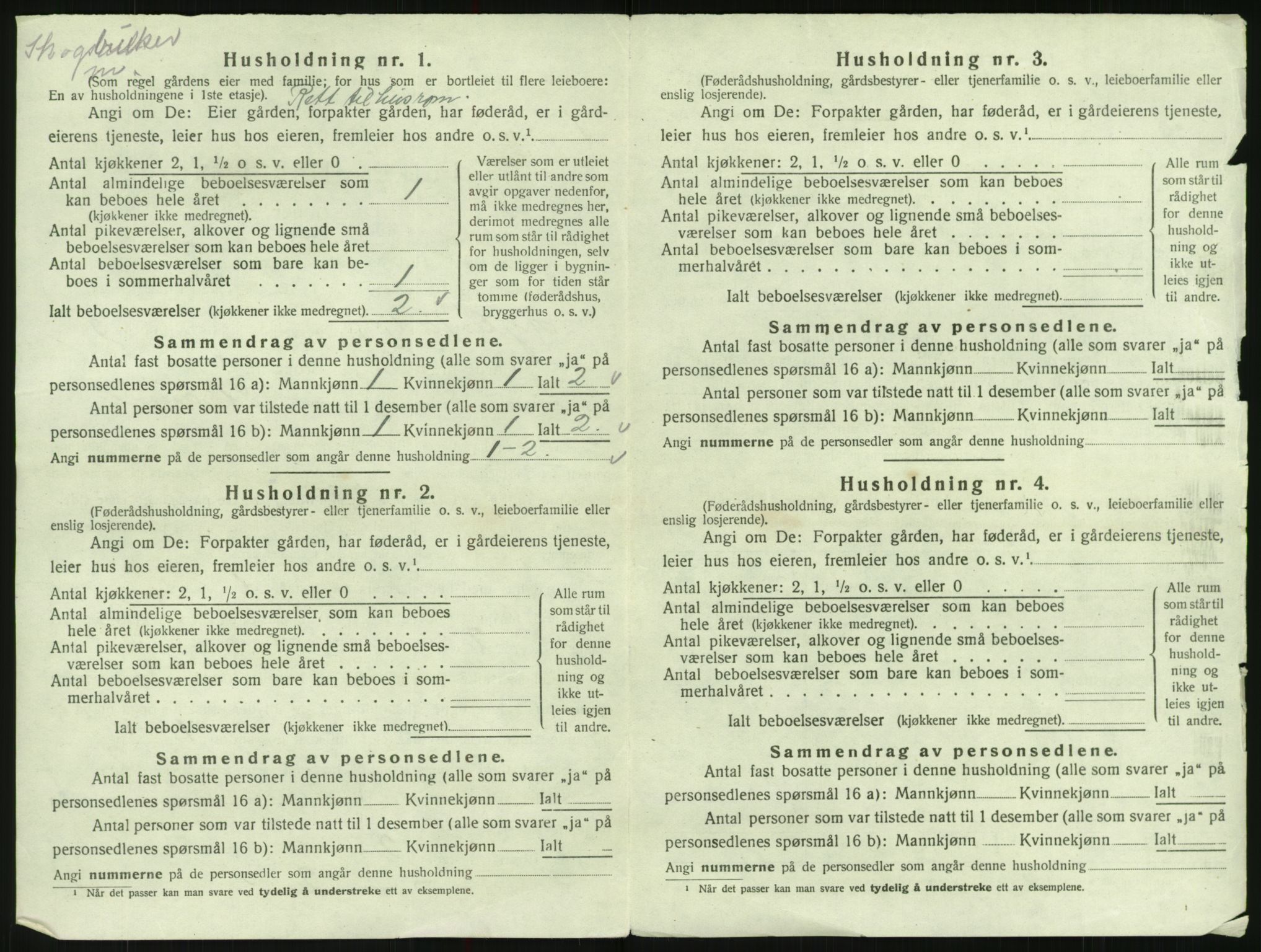 SAK, Folketelling 1920 for 0939 Hylestad herred, 1920, s. 279