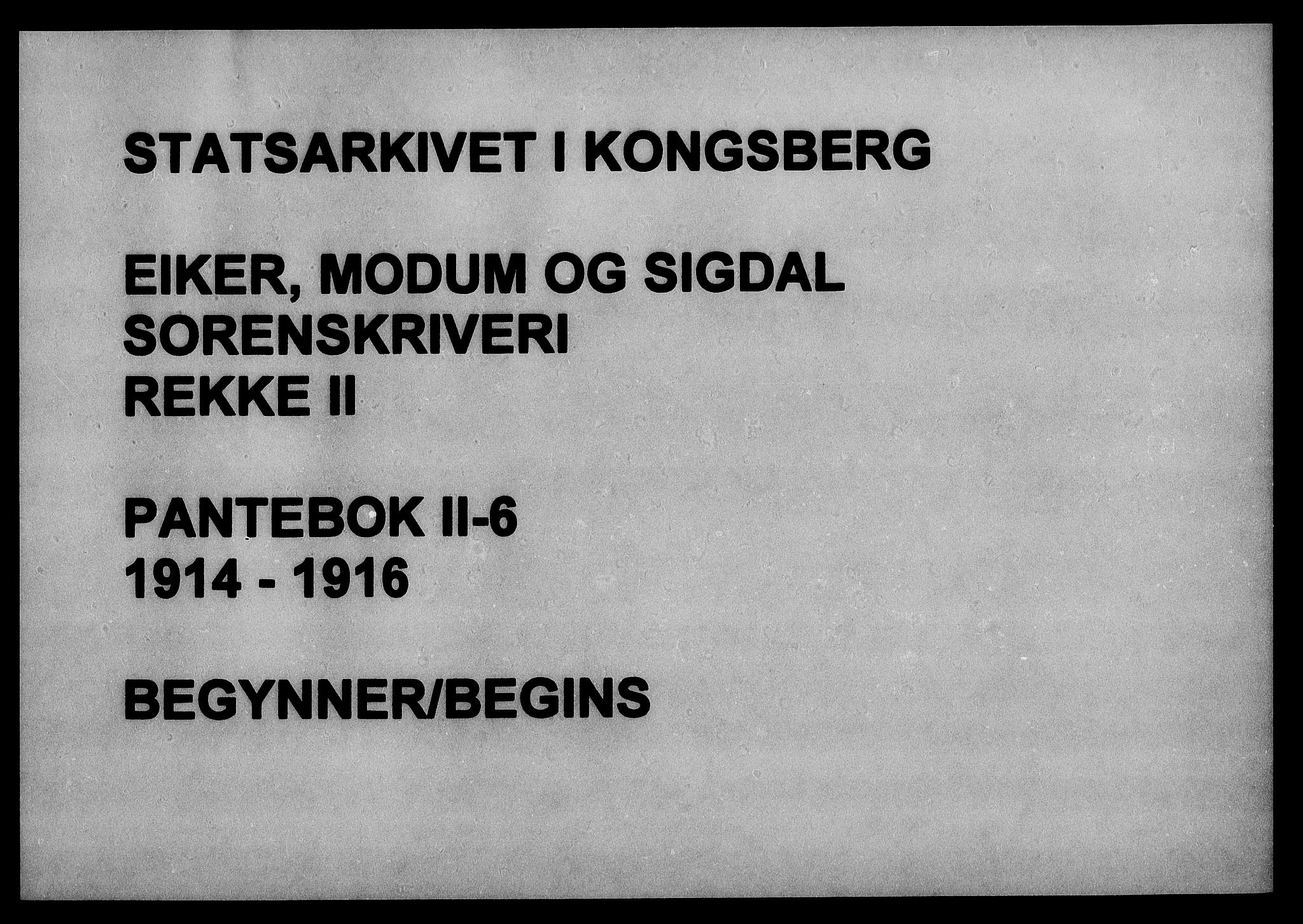 Eiker, Modum og Sigdal sorenskriveri, AV/SAKO-A-123/G/Ga/Gab/L0006: Pantebok nr. II 6, 1914-1916