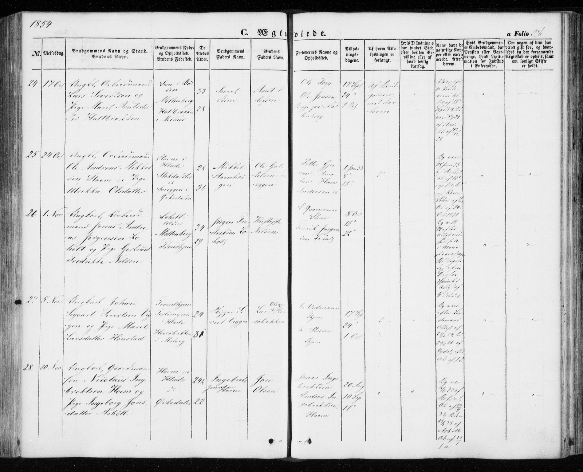 Ministerialprotokoller, klokkerbøker og fødselsregistre - Sør-Trøndelag, SAT/A-1456/606/L0291: Ministerialbok nr. 606A06, 1848-1856, s. 236