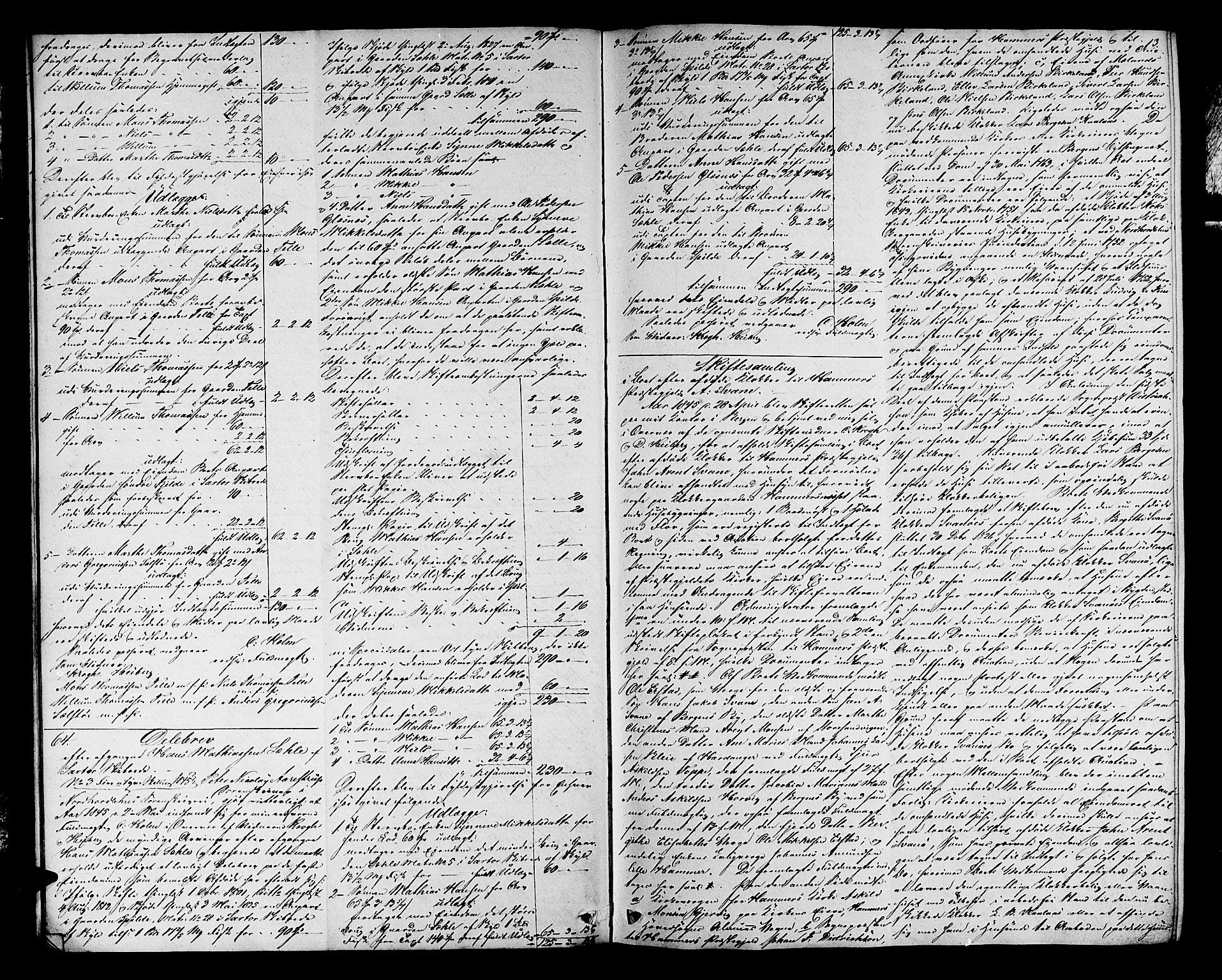Nordhordland sorenskrivar, AV/SAB-A-2901/1/H/Hd/Hda/L0002: Skifteutlodningsprotokollar, 1845-1862, s. 12b-13a