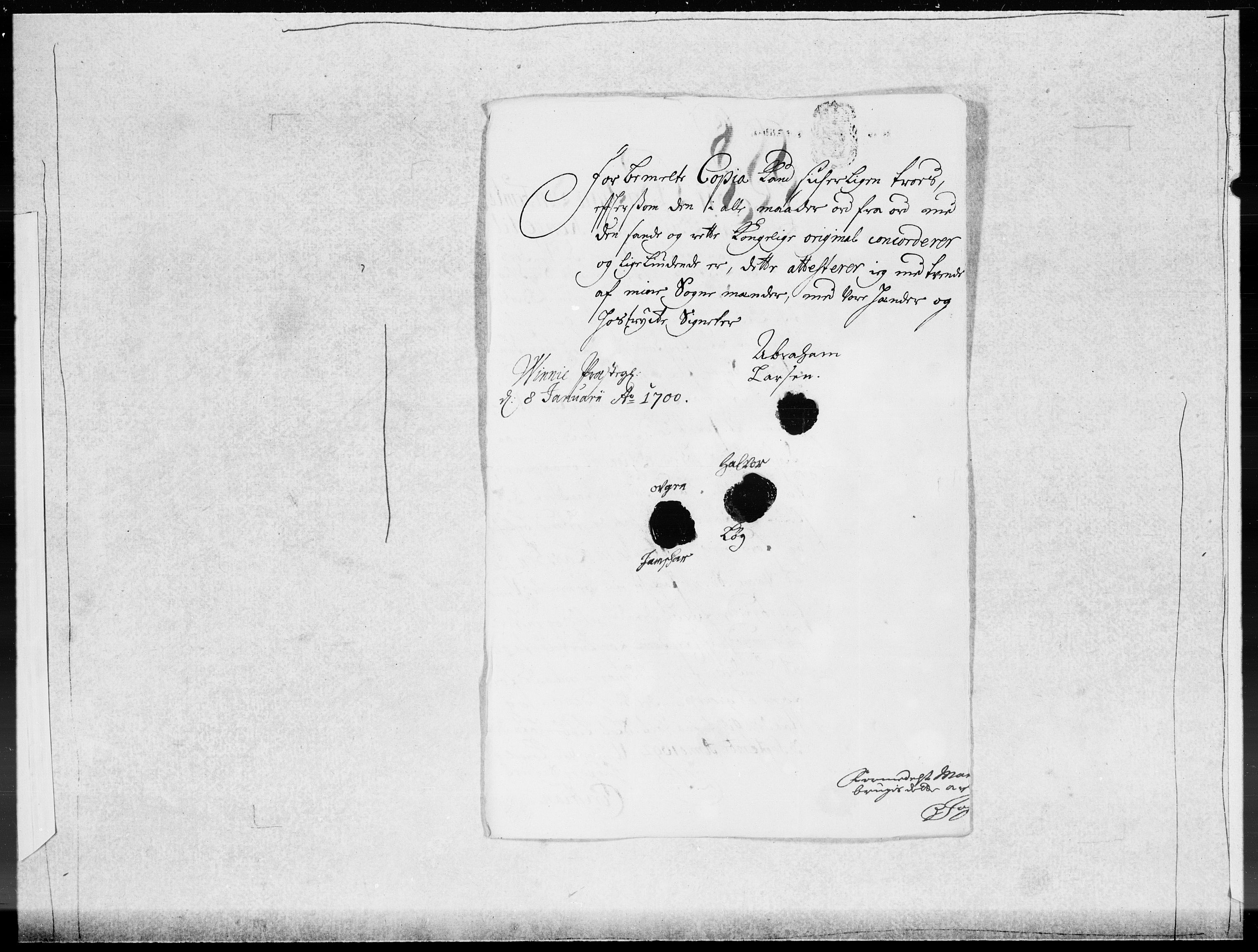 Danske Kanselli 1572-1799, AV/RA-EA-3023/F/Fc/Fcc/Fcca/L0050: Norske innlegg 1572-1799, 1700, s. 48