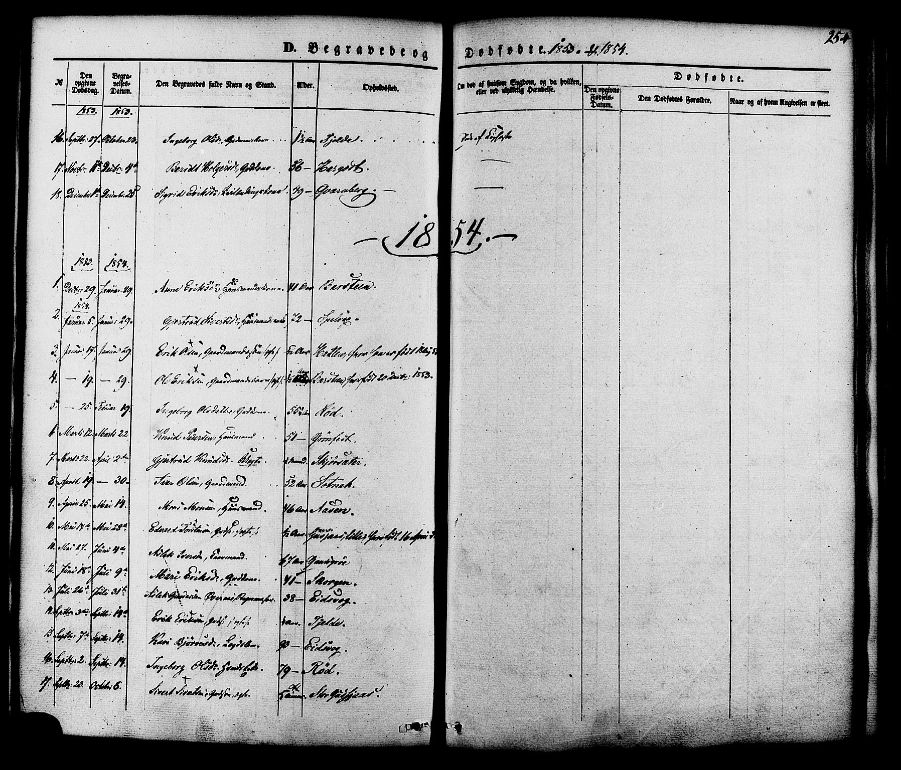 Ministerialprotokoller, klokkerbøker og fødselsregistre - Møre og Romsdal, SAT/A-1454/551/L0625: Ministerialbok nr. 551A05, 1846-1879, s. 254