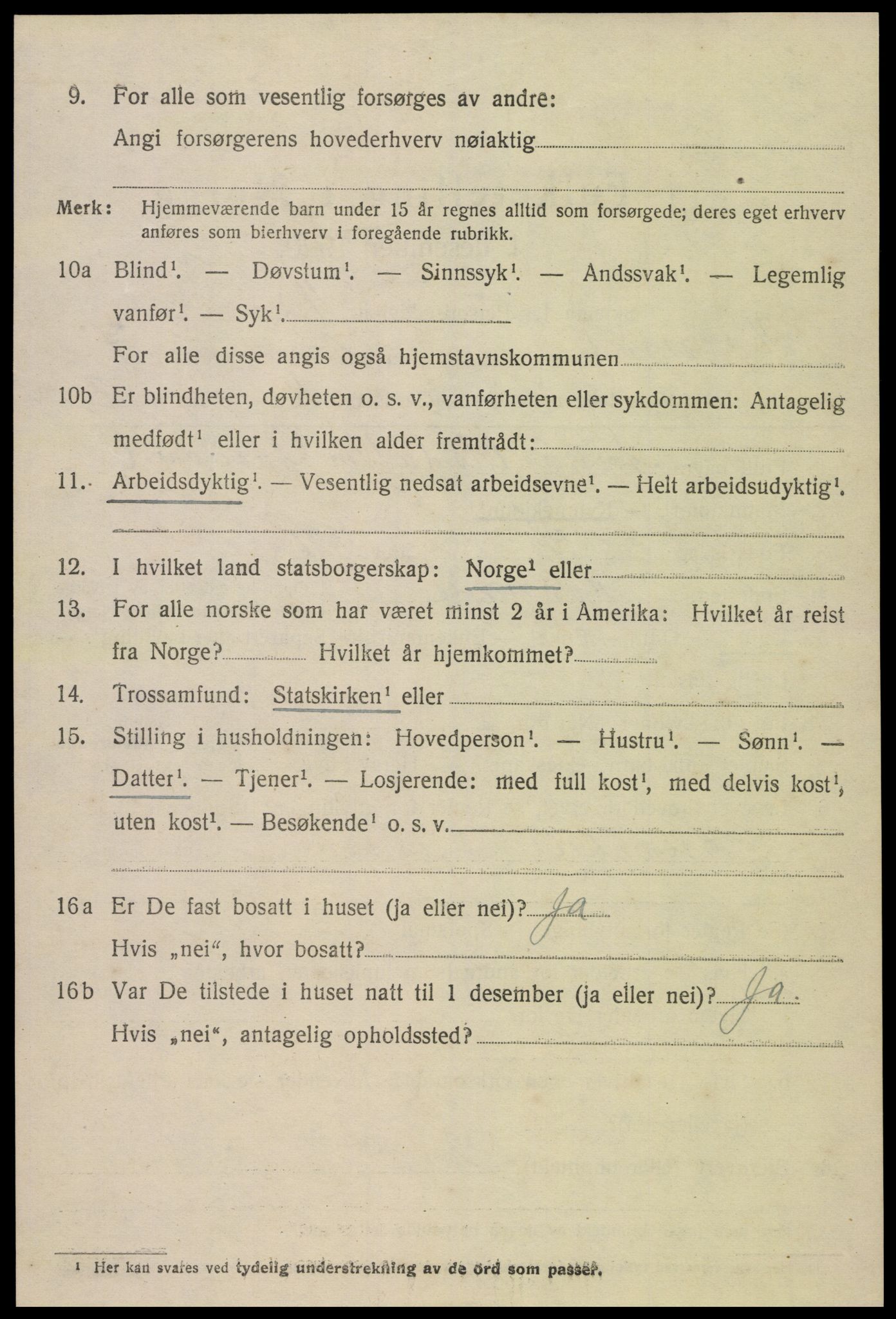 SAK, Folketelling 1920 for 0936 Hornnes herred, 1920, s. 1744