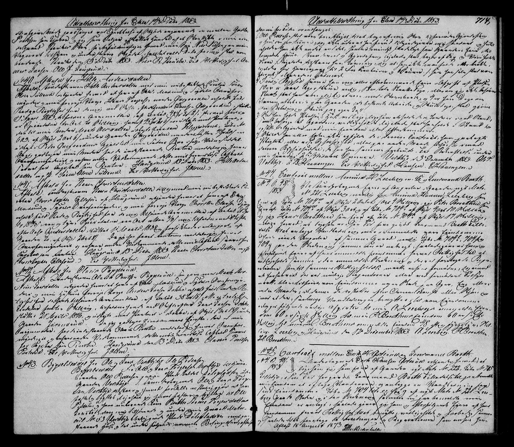 Eiker, Modum og Sigdal sorenskriveri, SAKO/A-123/G/Ga/Gaa/L0013b: Pantebok nr. I 13b, 1852-1854, s. 714
