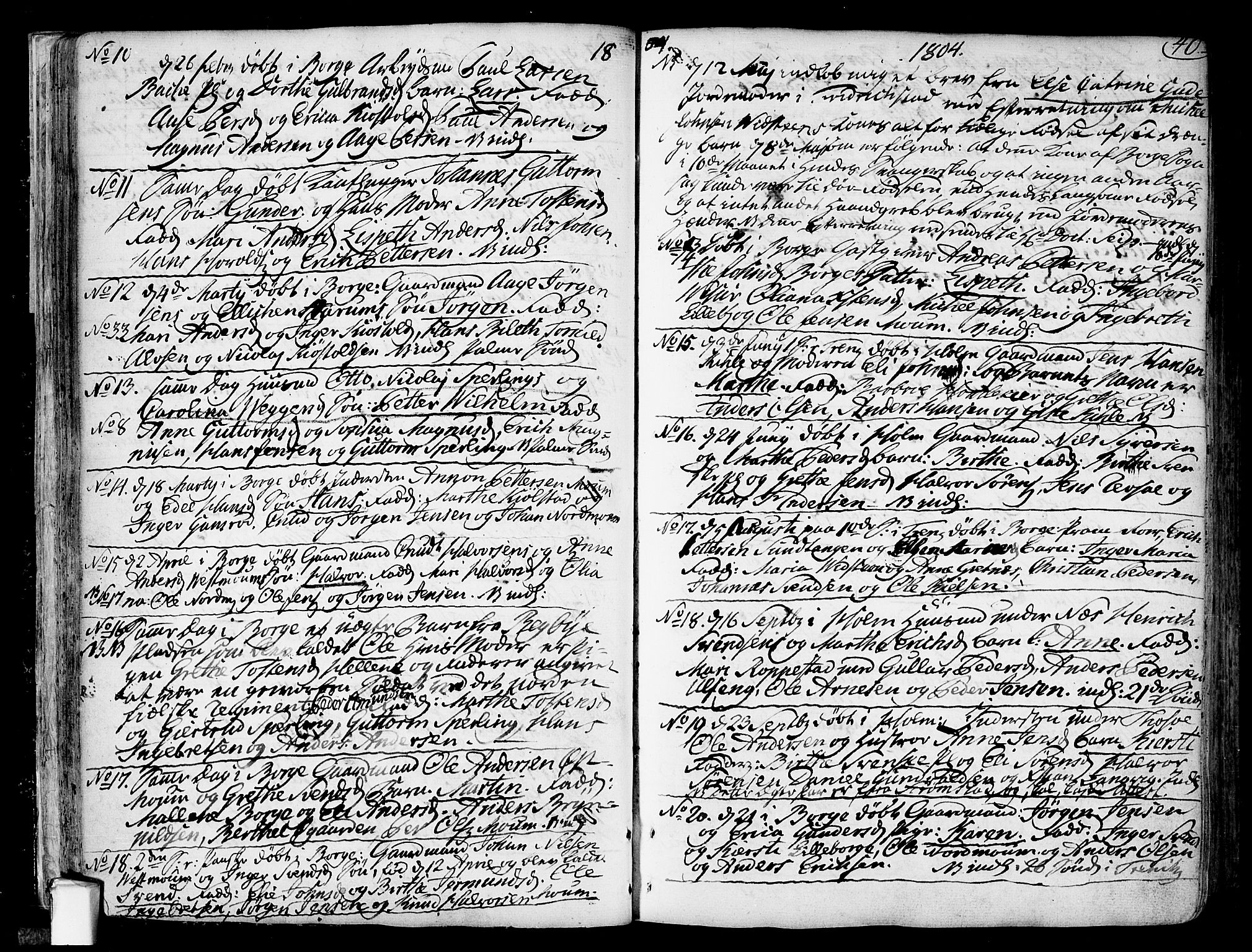 Borge prestekontor Kirkebøker, AV/SAO-A-10903/F/Fa/L0002: Ministerialbok nr. I 2, 1791-1817, s. 40