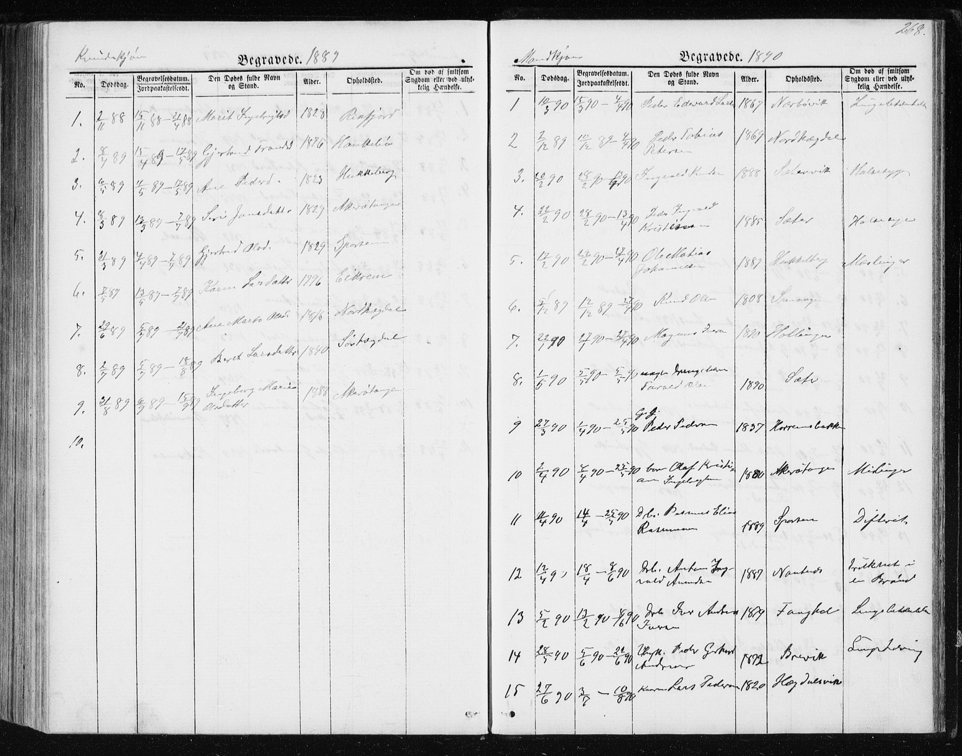 Ministerialprotokoller, klokkerbøker og fødselsregistre - Møre og Romsdal, SAT/A-1454/560/L0724: Klokkerbok nr. 560C01, 1867-1892, s. 268