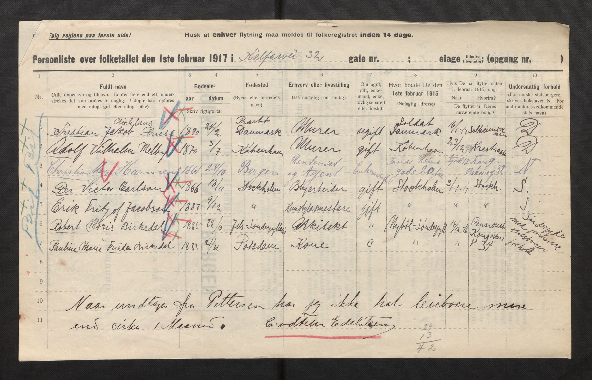 SAB, Kommunal folketelling 1917 for Bergen kjøpstad, 1917, s. 16920