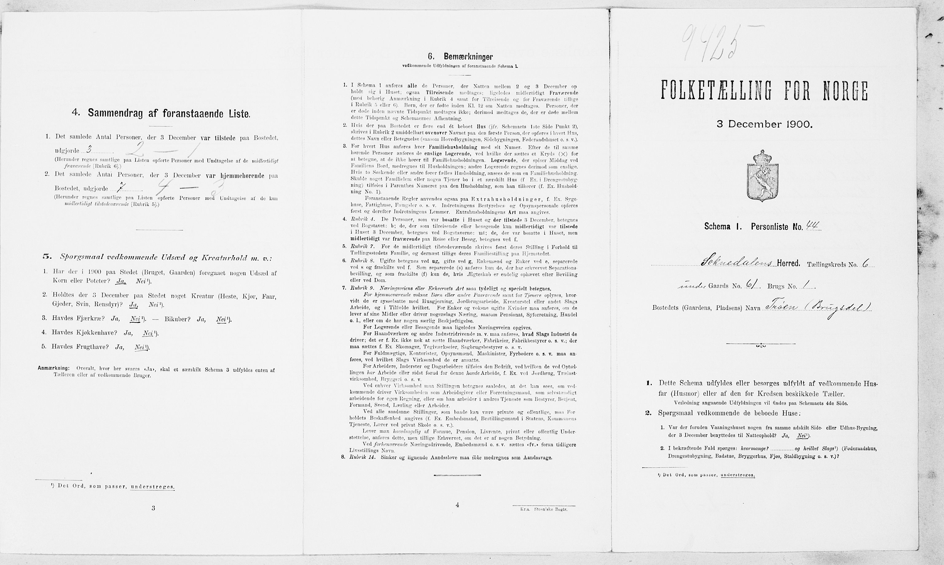 SAT, Folketelling 1900 for 1649 Soknedal herred, 1900, s. 502