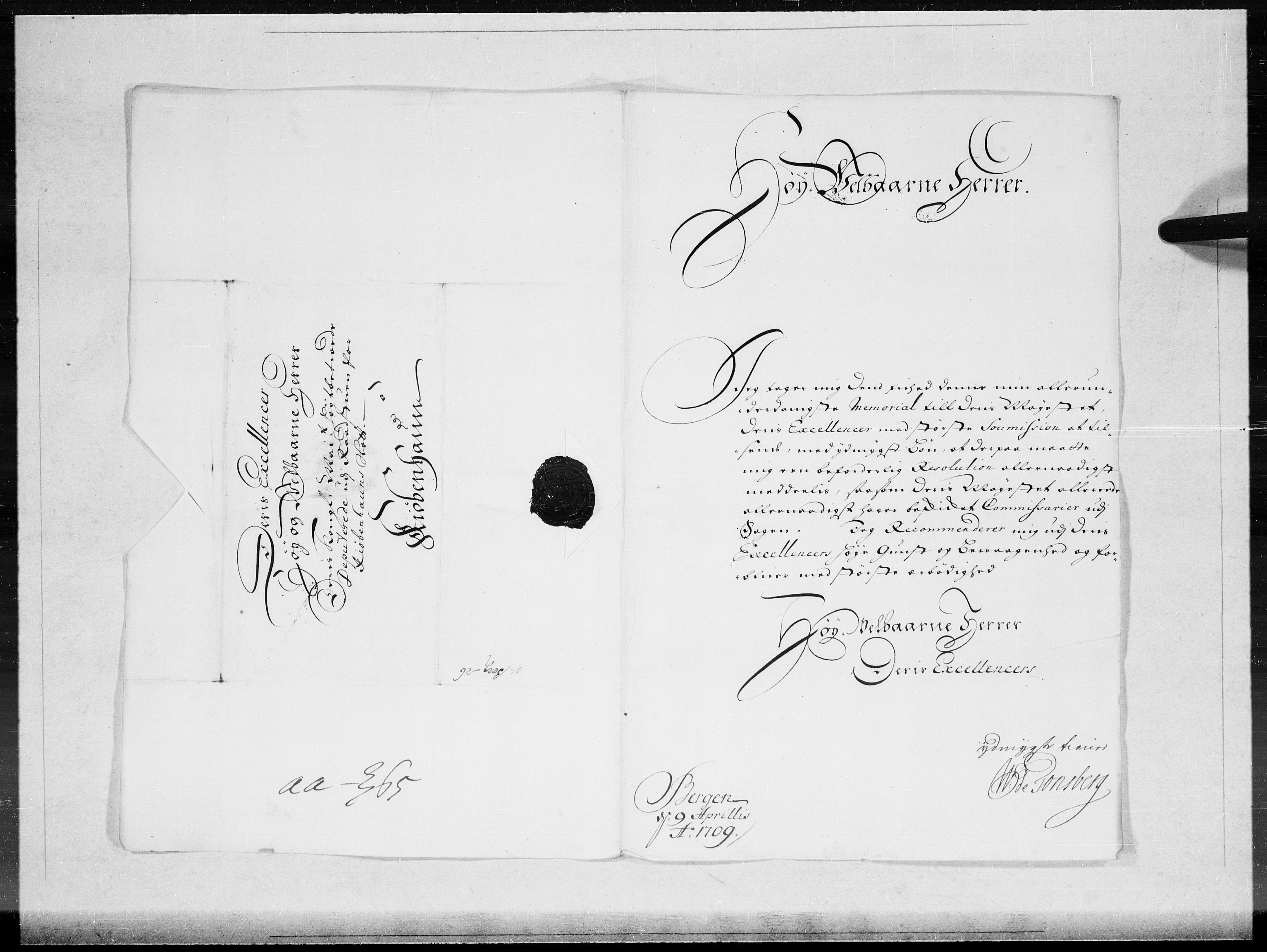 Danske Kanselli 1572-1799, AV/RA-EA-3023/F/Fc/Fcc/Fcca/L0067: Norske innlegg 1572-1799, 1709, s. 218