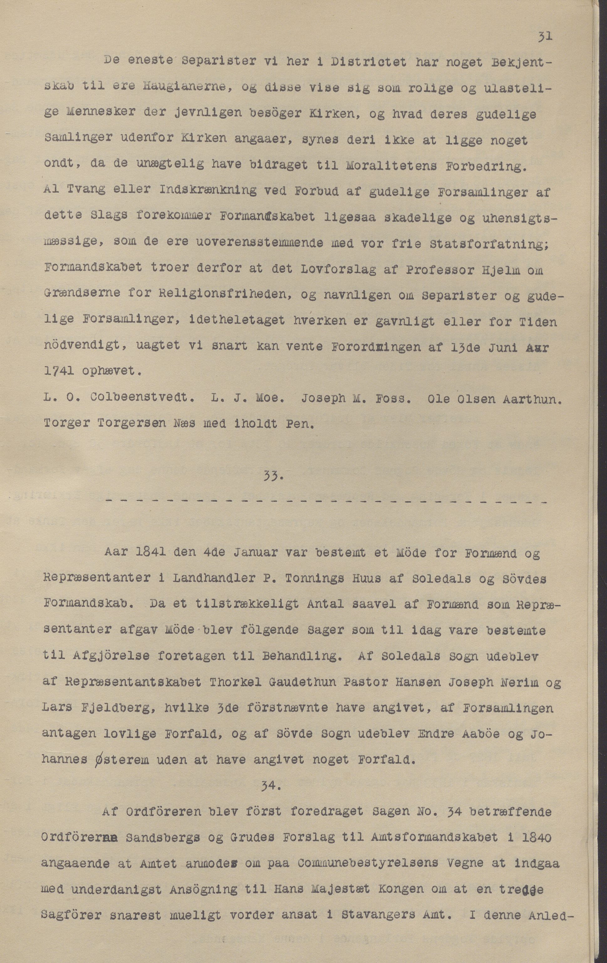Sauda kommune - Formannskapet/sentraladministrasjonen, IKAR/K-100597/A/Aa/L0001: Møtebok, 1838-1888, s. 31