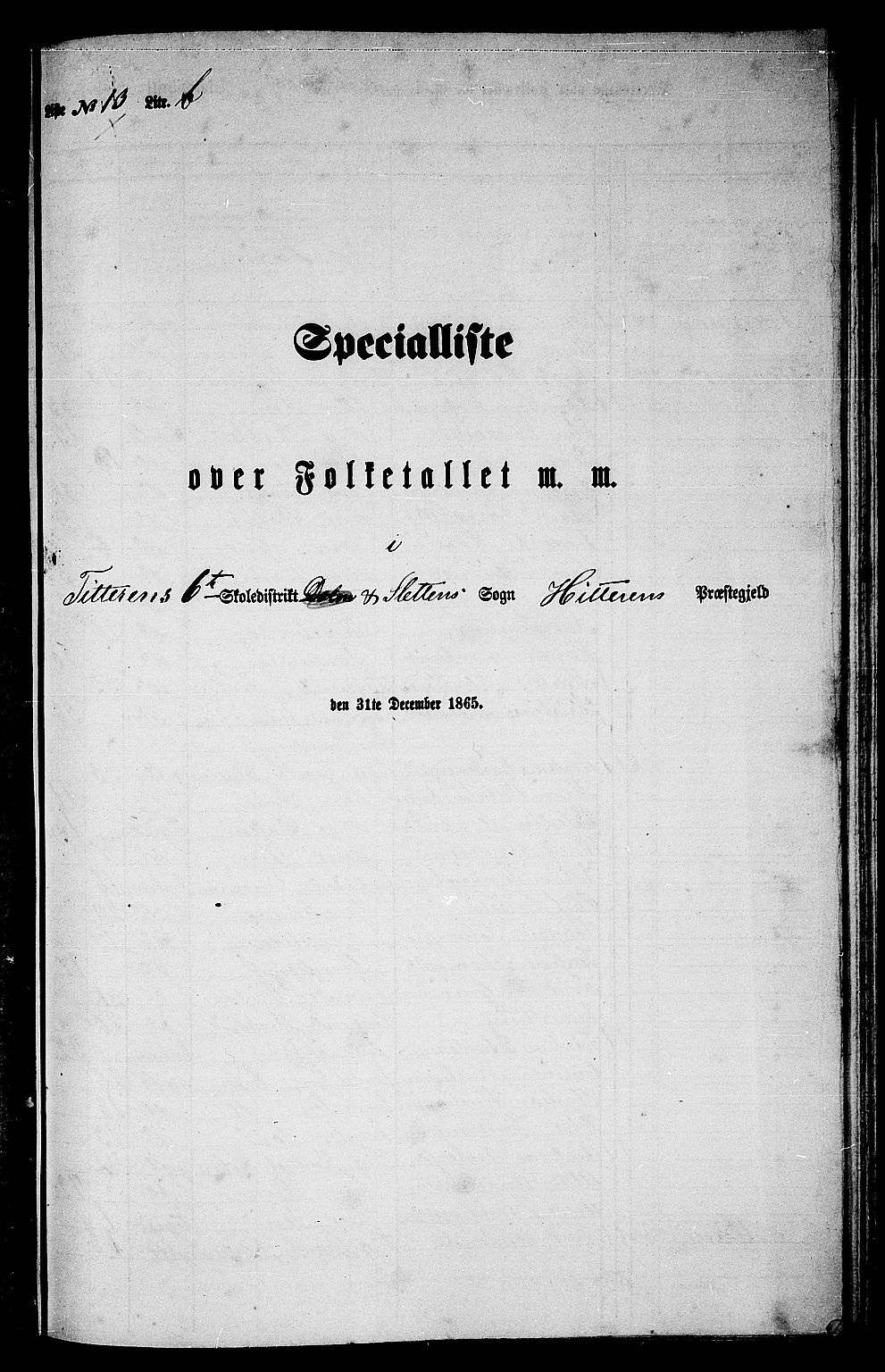 RA, Folketelling 1865 for 1617P Hitra prestegjeld, 1865, s. 249
