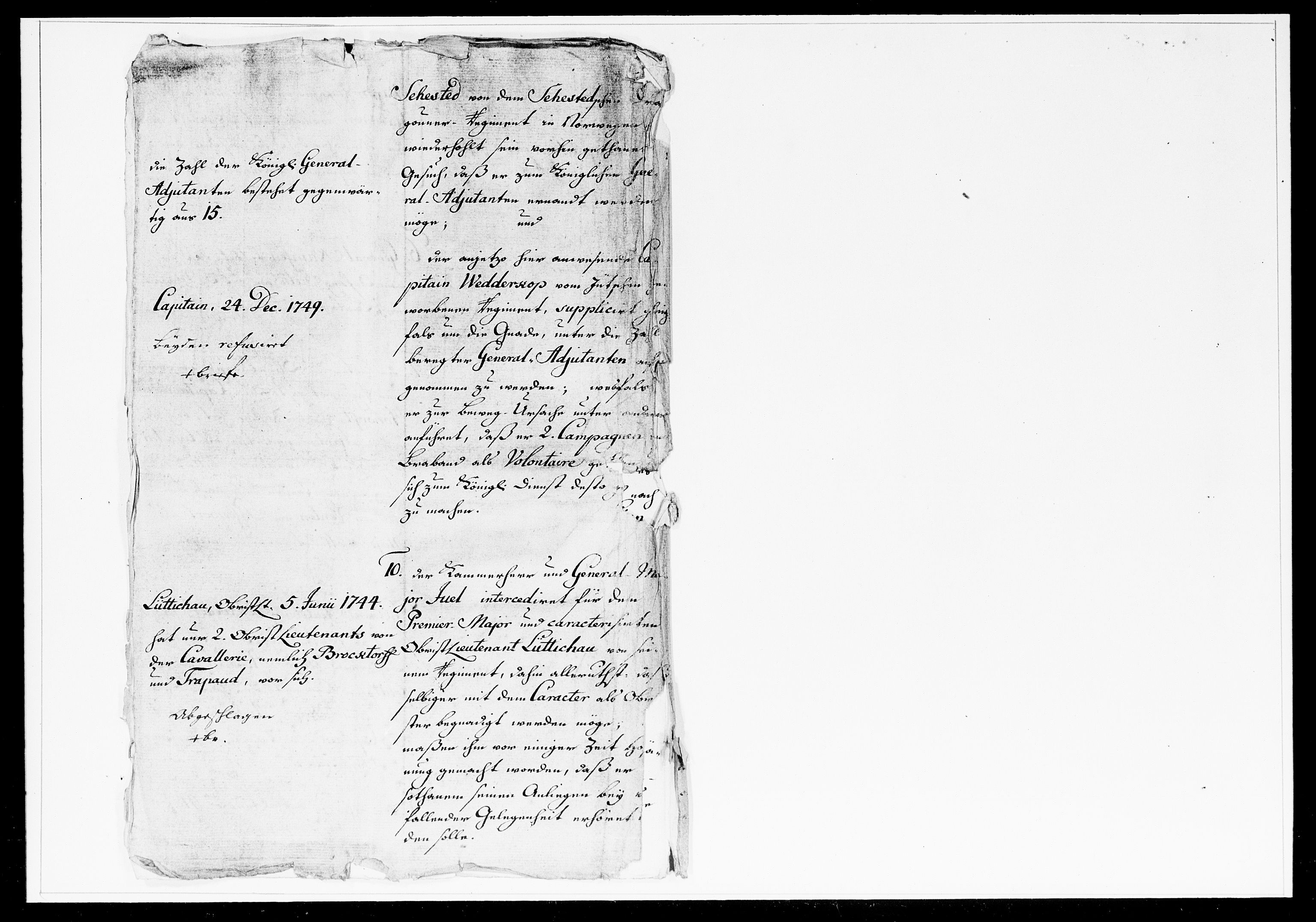 Krigskollegiet, Krigskancelliet, DRA/A-0006/-/1241-1247: Refererede sager, 1753, s. 190