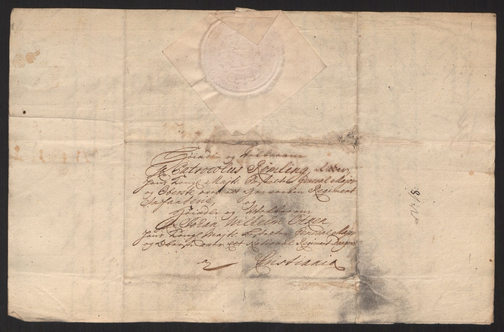 Kommanderende general (KG I) med Det norske krigsdirektorium, AV/RA-EA-5419/D/L0060: Stattholderens, stiftamtmenns og amtmenns brev, 1720-1730, s. 153