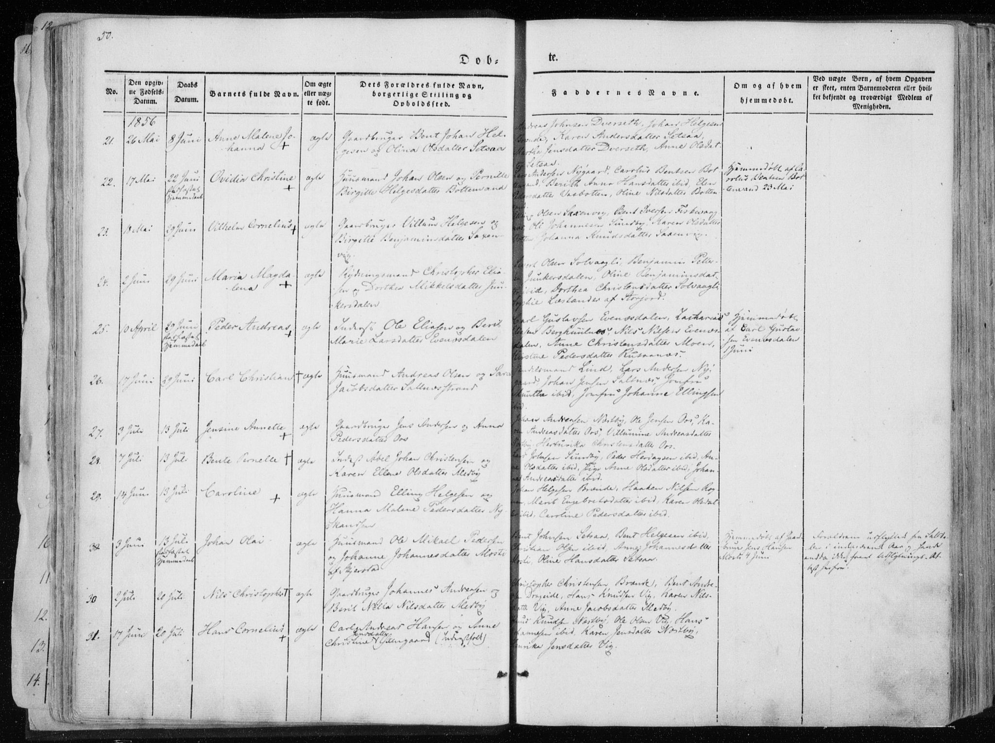 Ministerialprotokoller, klokkerbøker og fødselsregistre - Nordland, SAT/A-1459/847/L0666: Ministerialbok nr. 847A06, 1842-1871, s. 50