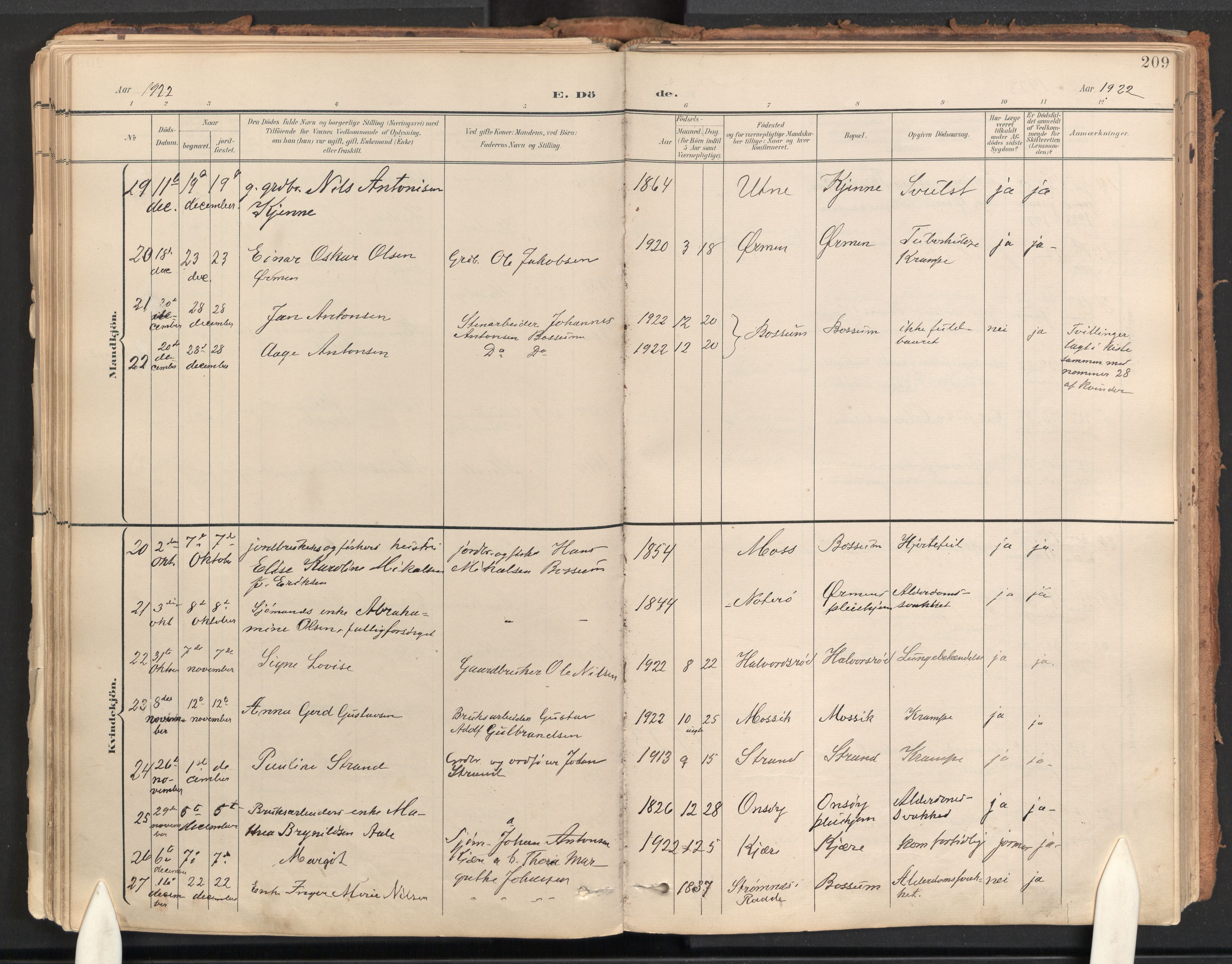 Onsøy prestekontor Kirkebøker, AV/SAO-A-10914/F/Fa/L0009: Ministerialbok nr. I 9, 1899-1966, s. 209