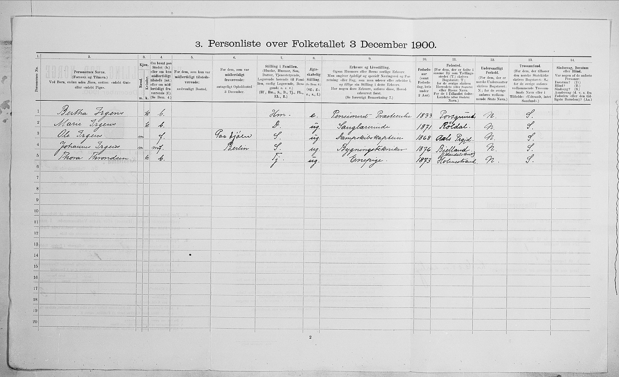 SAO, Folketelling 1900 for 0301 Kristiania kjøpstad, 1900, s. 73161