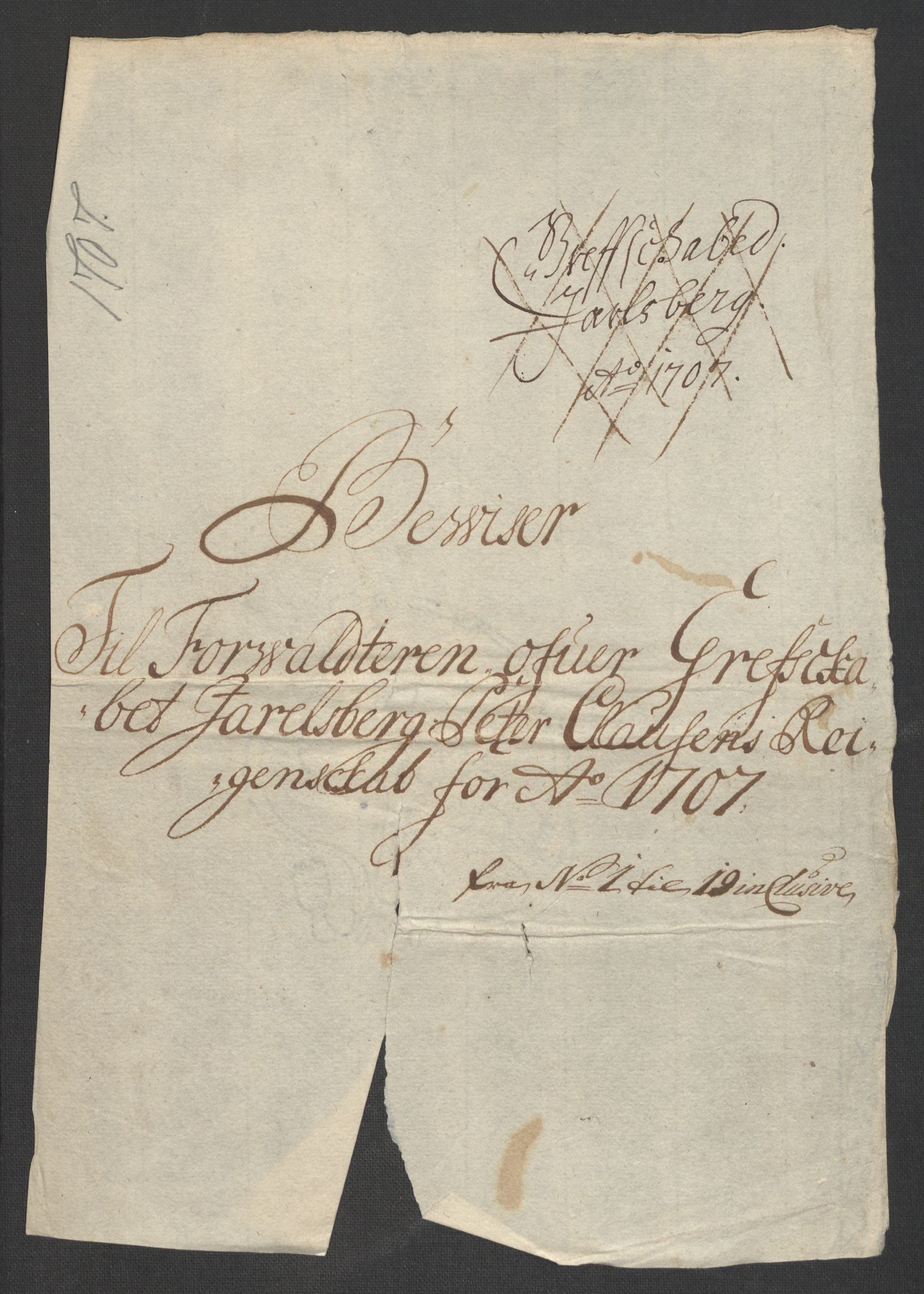Rentekammeret inntil 1814, Reviderte regnskaper, Fogderegnskap, RA/EA-4092/R32/L1872: Fogderegnskap Jarlsberg grevskap, 1706-1707, s. 282