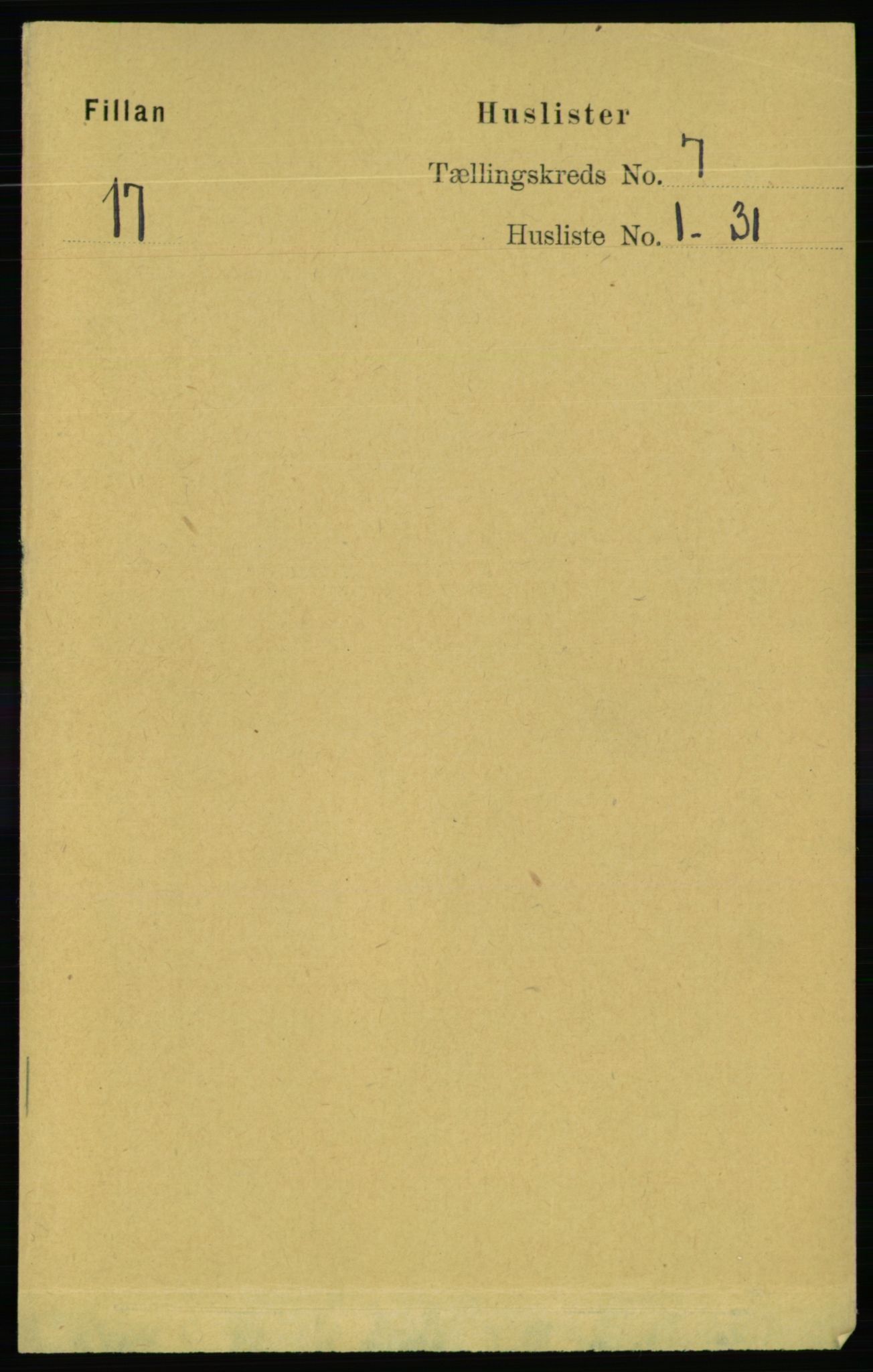 RA, Folketelling 1891 for 1616 Fillan herred, 1891, s. 1547
