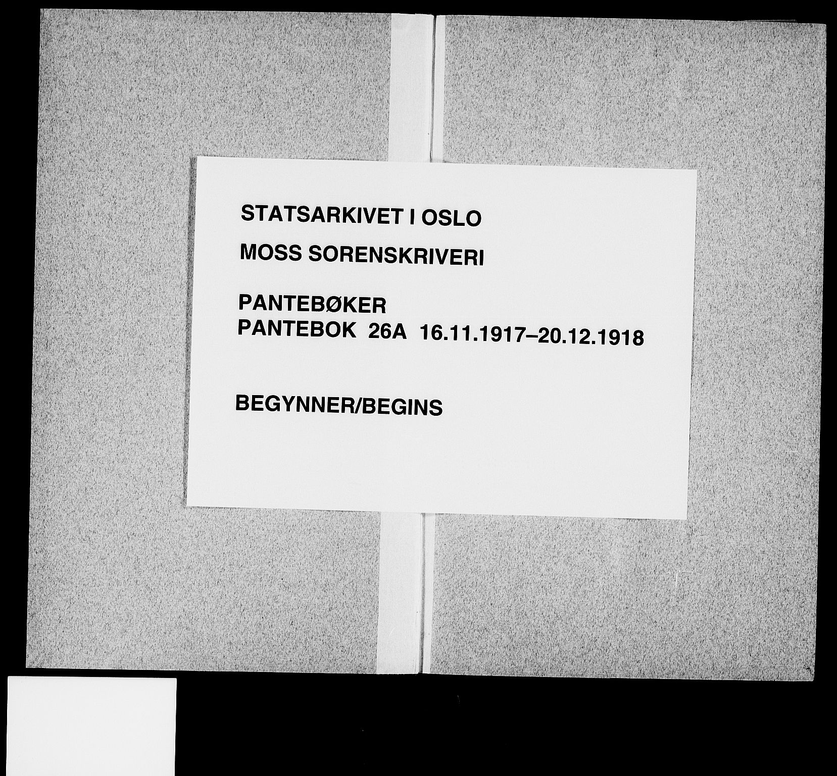 Moss sorenskriveri, AV/SAO-A-10168: Pantebok nr. 26a, 1917-1918