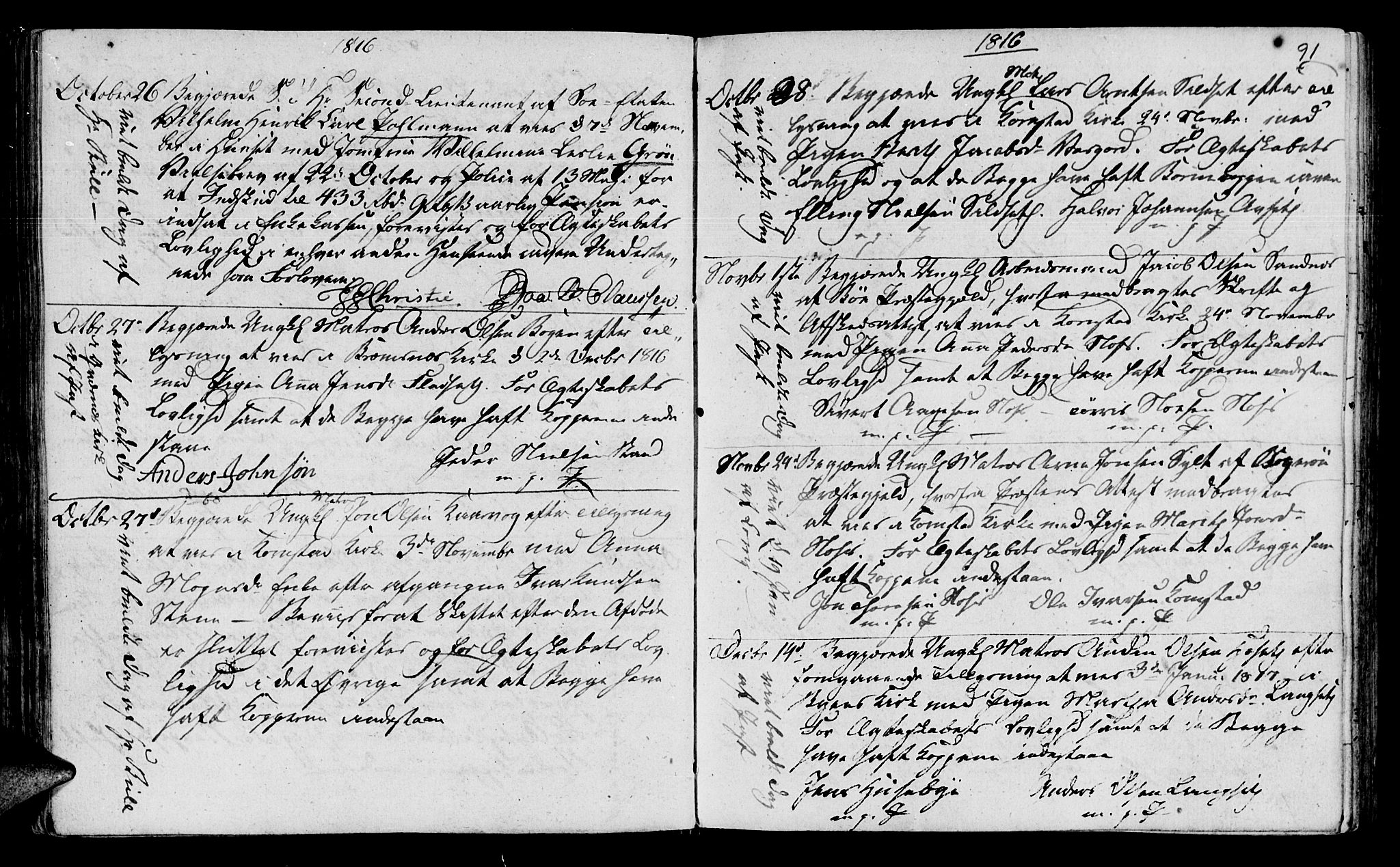Ministerialprotokoller, klokkerbøker og fødselsregistre - Møre og Romsdal, AV/SAT-A-1454/568/L0795: Ministerialbok nr. 568A04, 1802-1845, s. 91