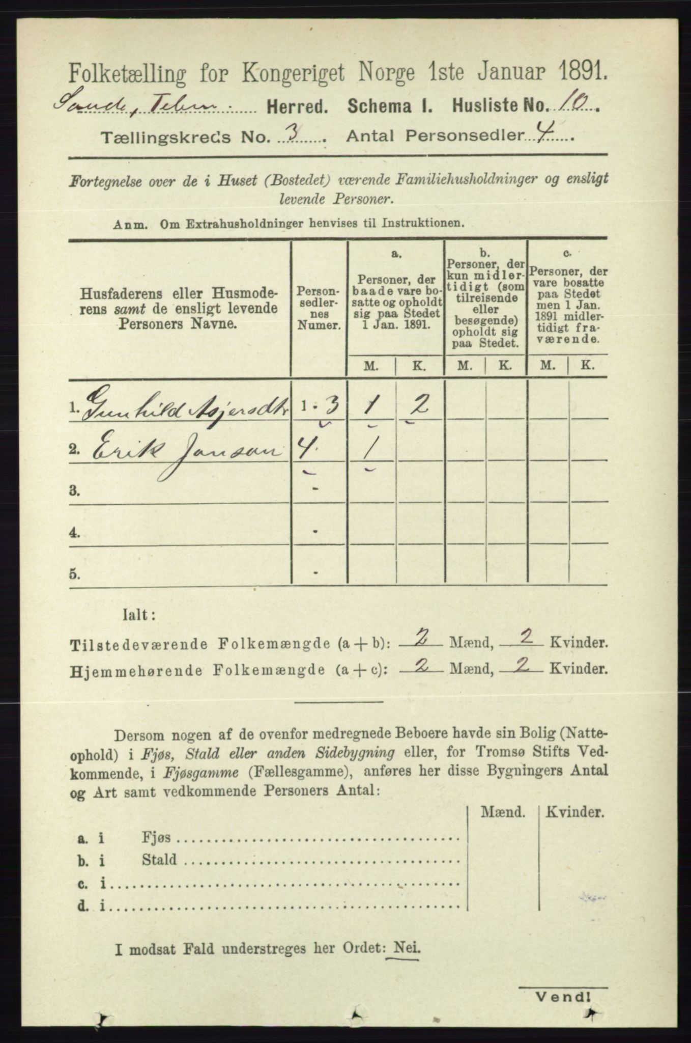 RA, Folketelling 1891 for 0822 Sauherad herred, 1891, s. 677