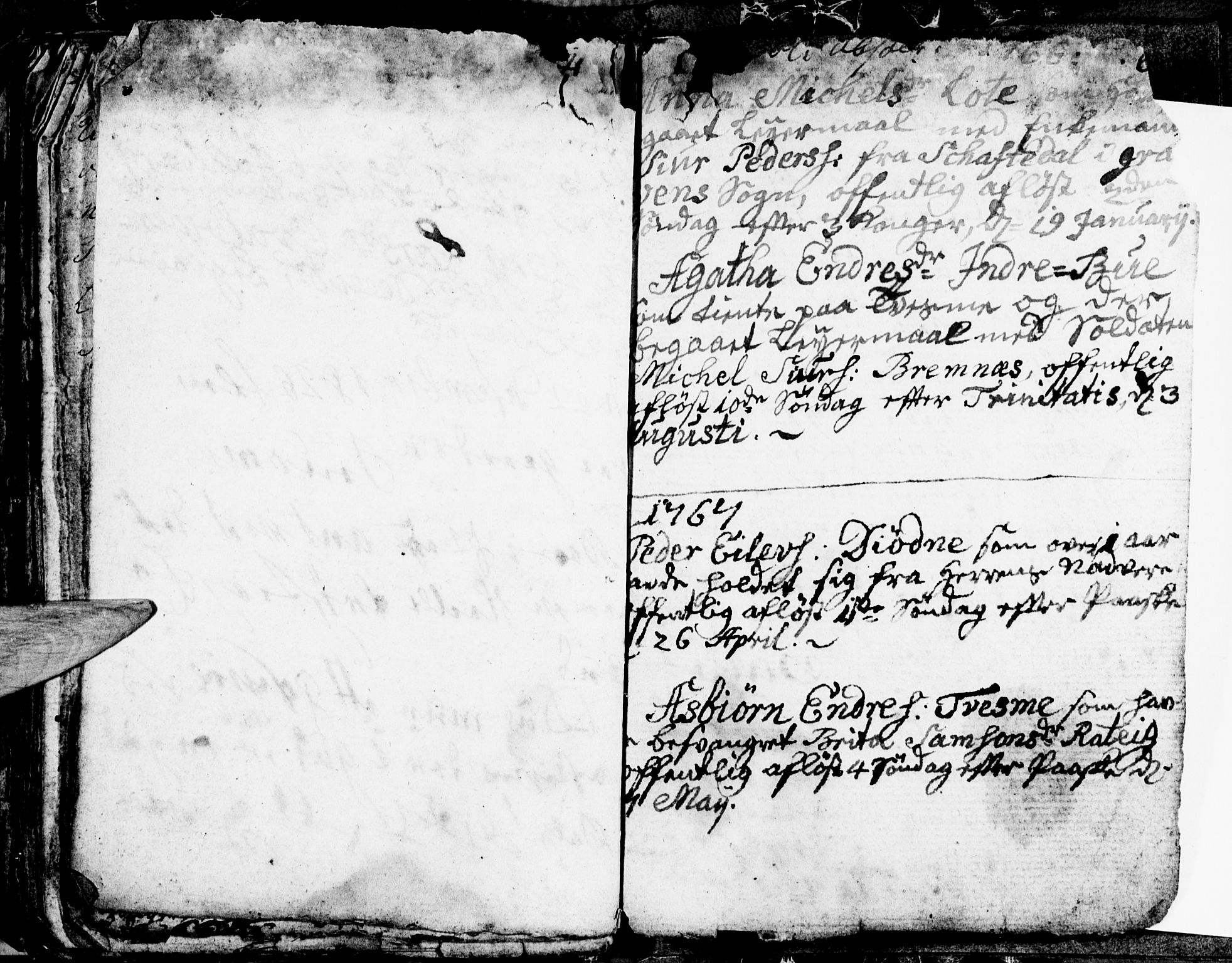 Ullensvang sokneprestembete, SAB/A-78701/H/Hab: Klokkerbok nr. E 1, 1766-1769, s. 66-67