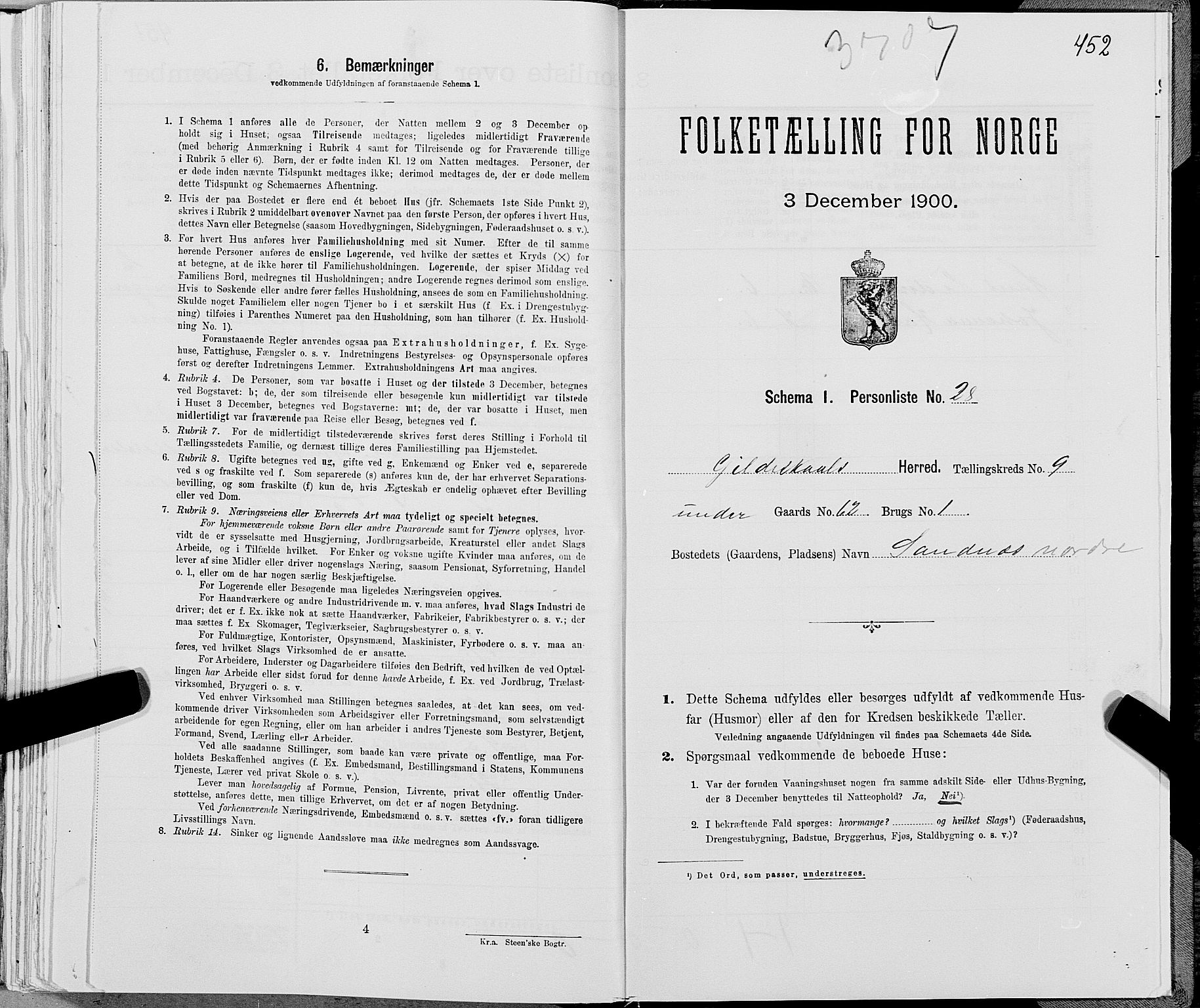 SAT, Folketelling 1900 for 1838 Gildeskål herred, 1900, s. 968