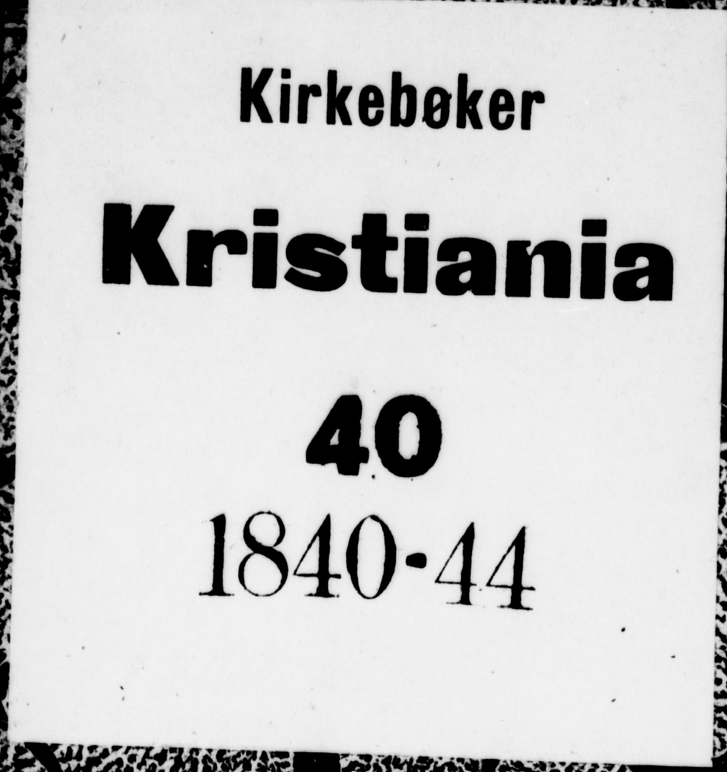 Garnisonsmenigheten Kirkebøker, AV/SAO-A-10846/H/Ha/L0004: Lysningsprotokoll nr. I 4, 1840-1844
