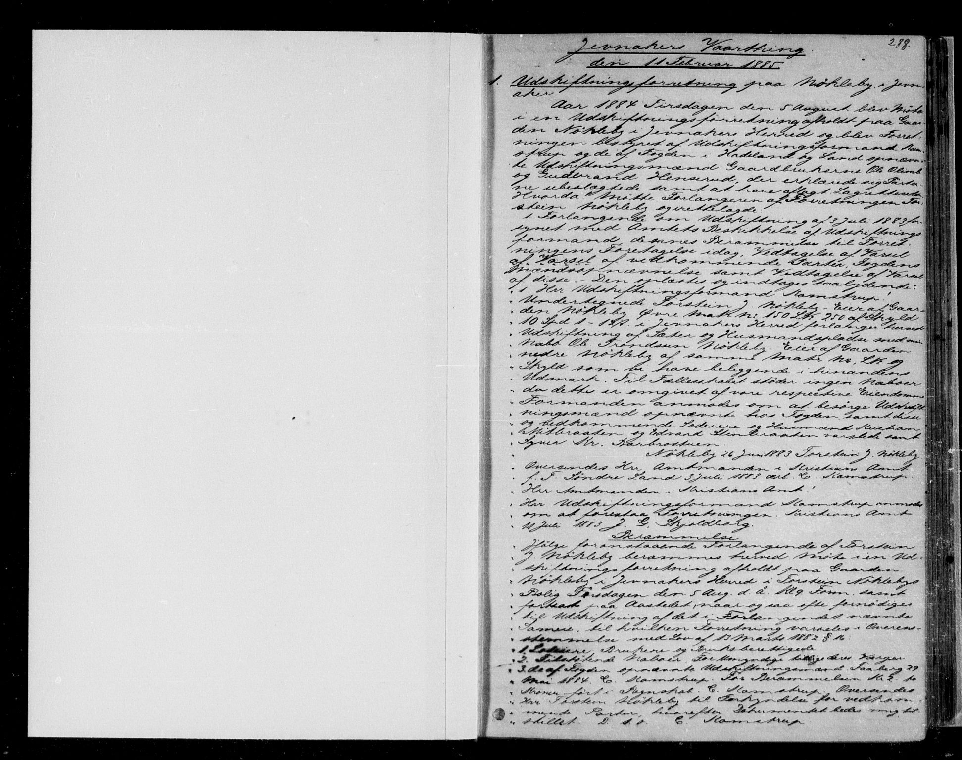 Hadeland og Land tingrett, AV/SAH-TING-010/H/Hb/Hba/L0019: Pantebok nr. 19b, 1885-1886, s. 288