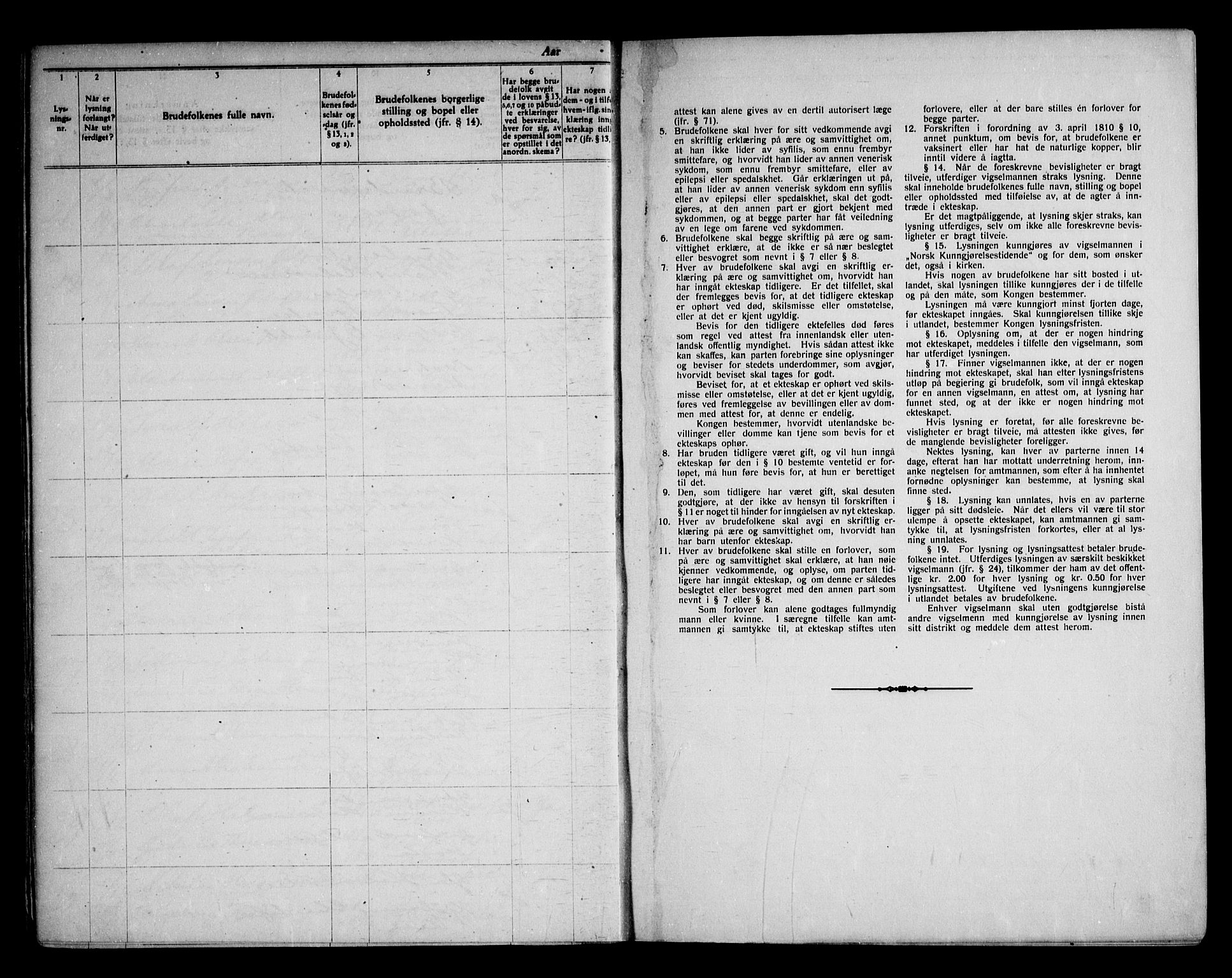 Holla kirkebøker, SAKO/A-272/H/Ha/L0001: Lysningsprotokoll nr. 1, 1919-1951