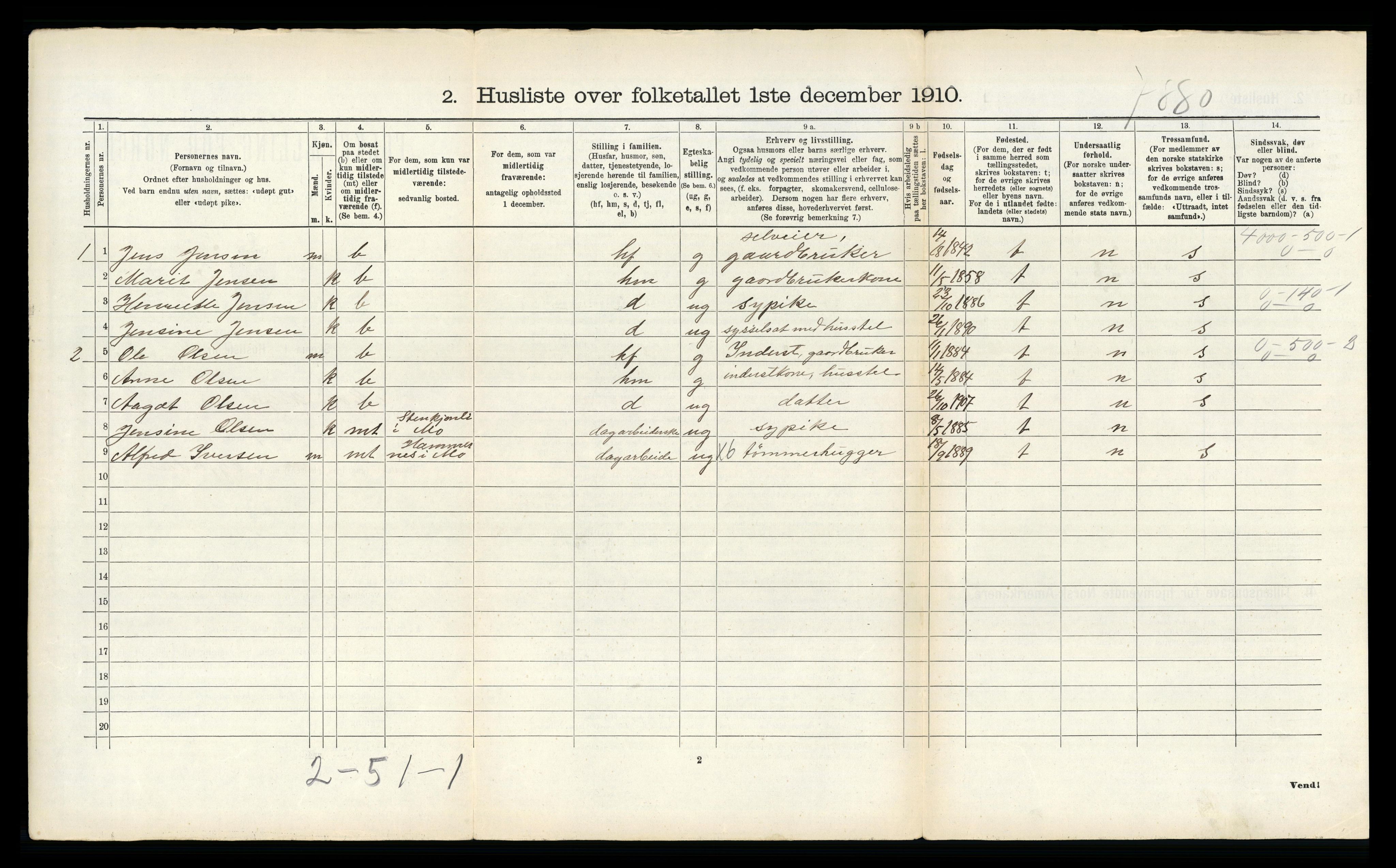 RA, Folketelling 1910 for 1833 Mo herred, 1910, s. 1520