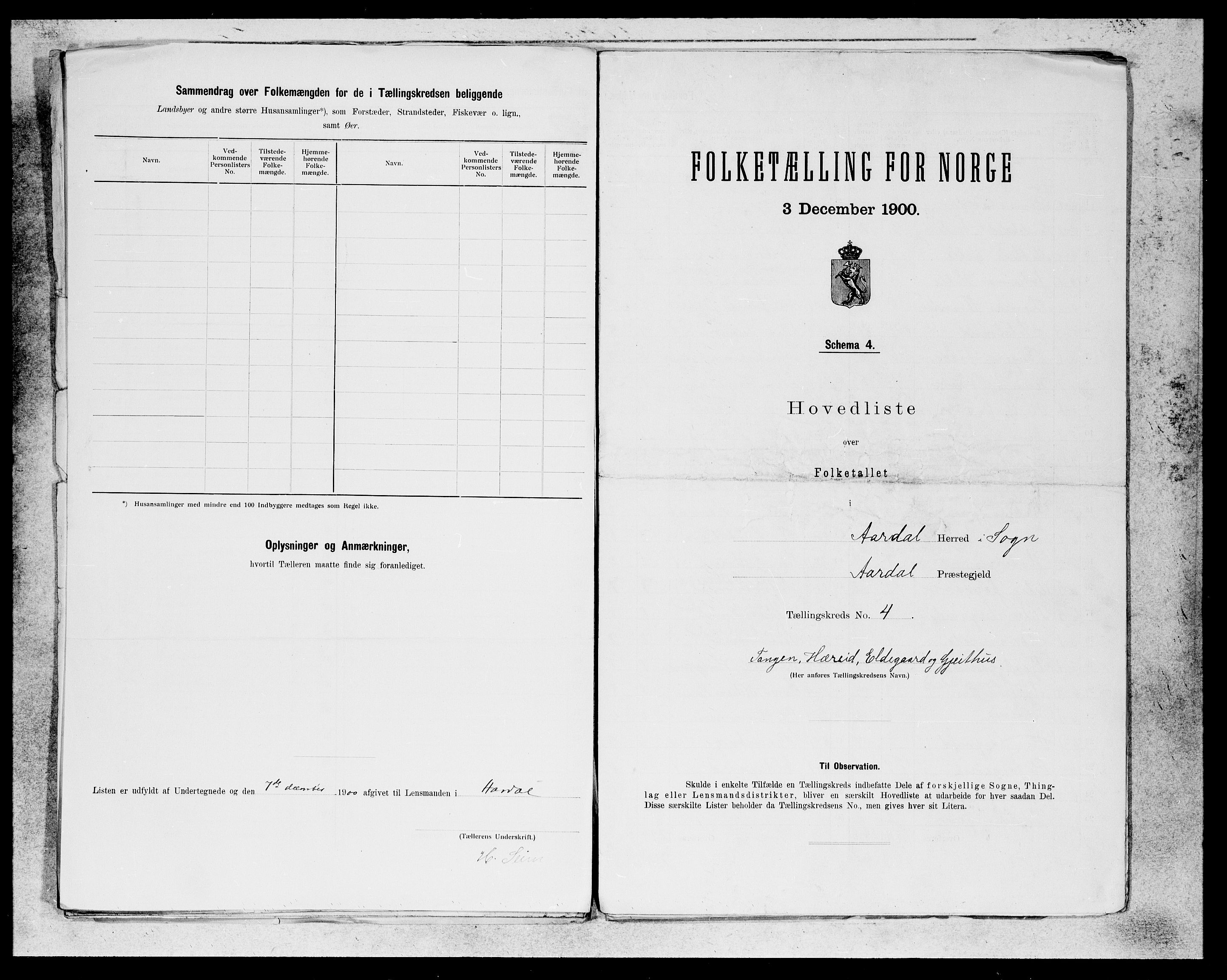 SAB, Folketelling 1900 for 1424 Årdal herred, 1900, s. 7