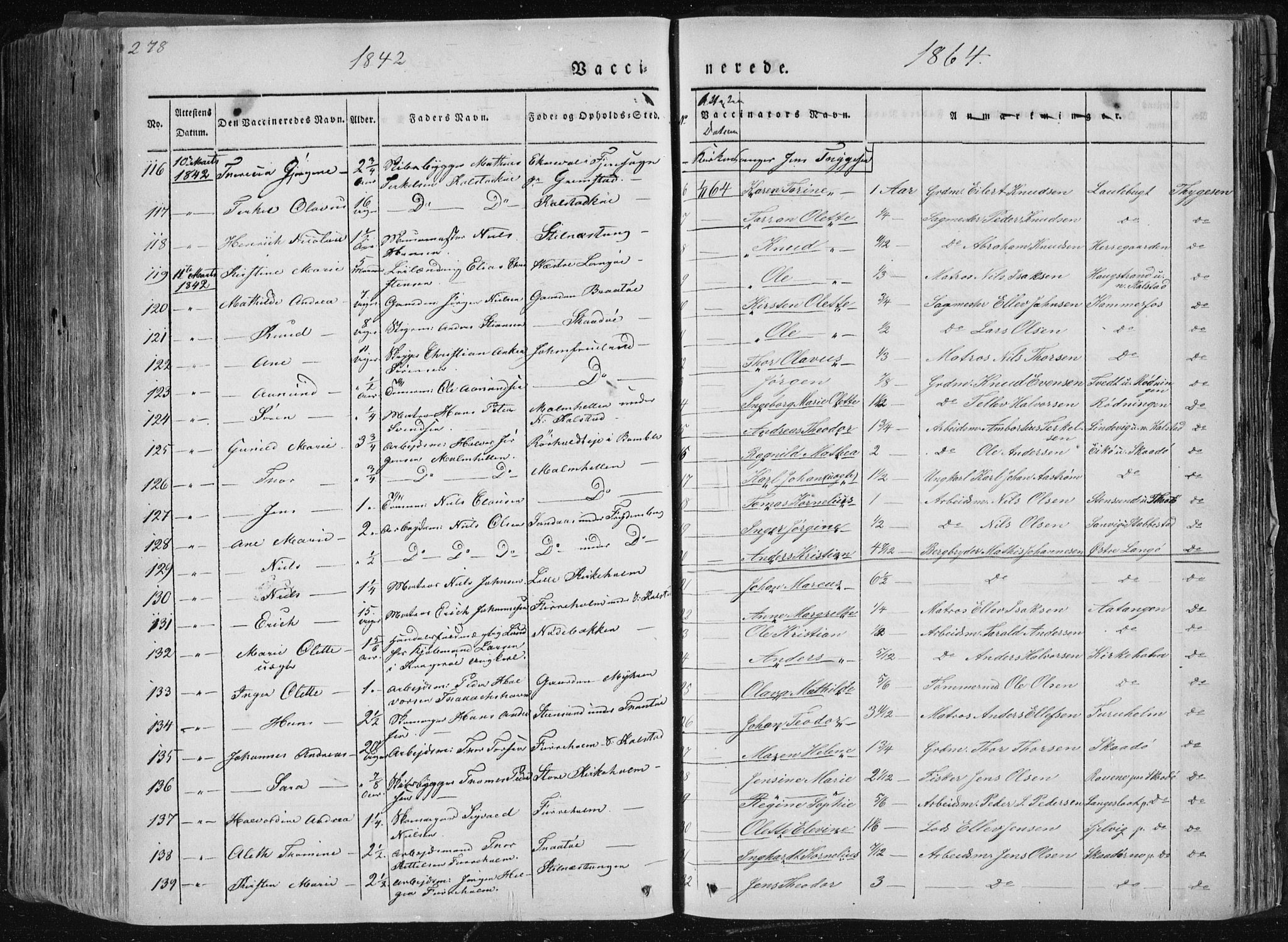Sannidal kirkebøker, AV/SAKO-A-296/F/Fa/L0007: Ministerialbok nr. 7, 1831-1854, s. 278