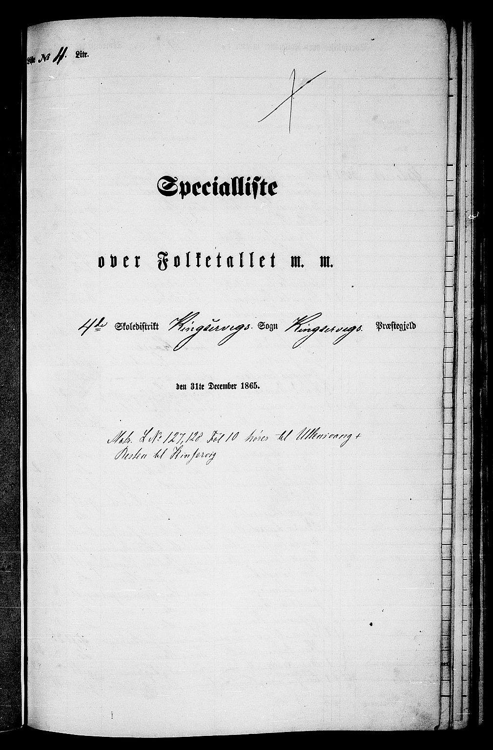 RA, Folketelling 1865 for 1230P Kinsarvik prestegjeld, 1865, s. 144