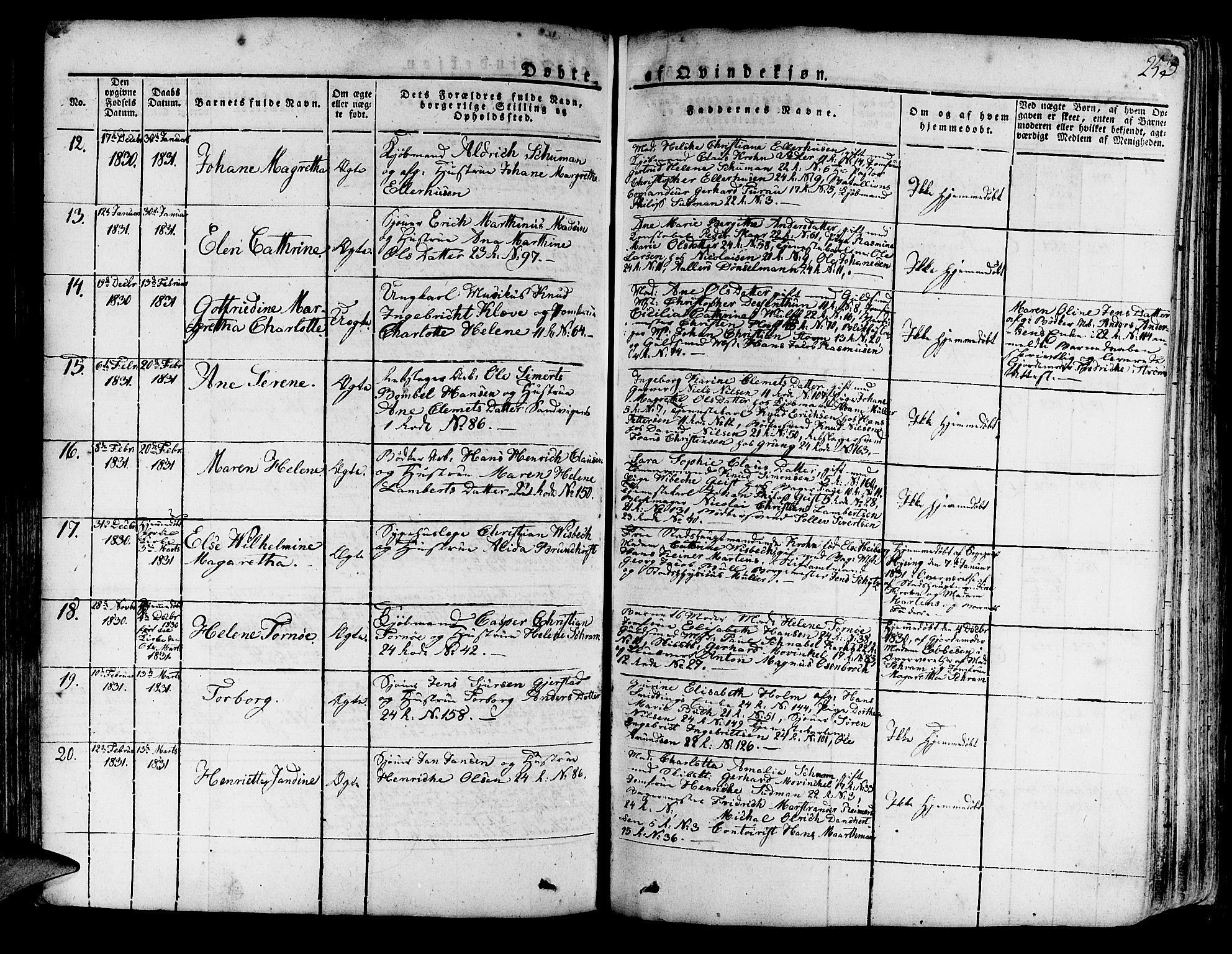Korskirken sokneprestembete, AV/SAB-A-76101/H/Haa/L0014: Ministerialbok nr. A 14, 1823-1835, s. 253