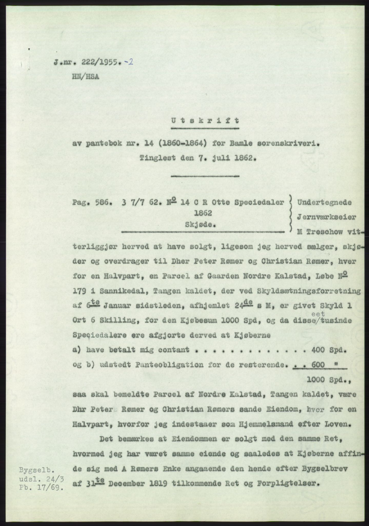 Statsarkivet i Kongsberg, SAKO/A-0001, 1955, s. 53