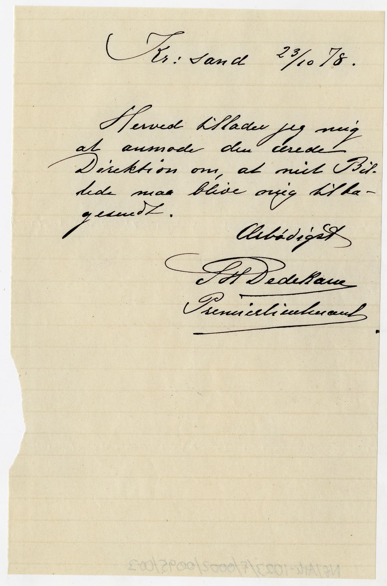 Diderik Maria Aalls brevsamling, NF/Ark-1023/F/L0002: D.M. Aalls brevsamling. B - C, 1799-1889, s. 470