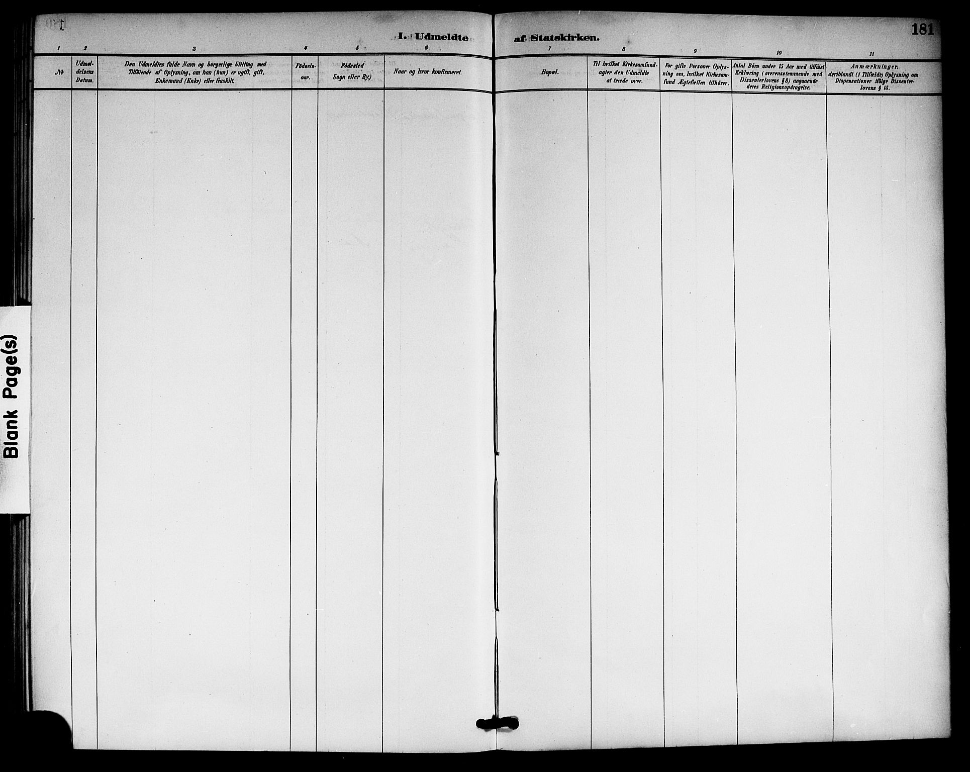 Gransherad kirkebøker, AV/SAKO-A-267/G/Gb/L0003: Klokkerbok nr. II 3, 1887-1921, s. 181